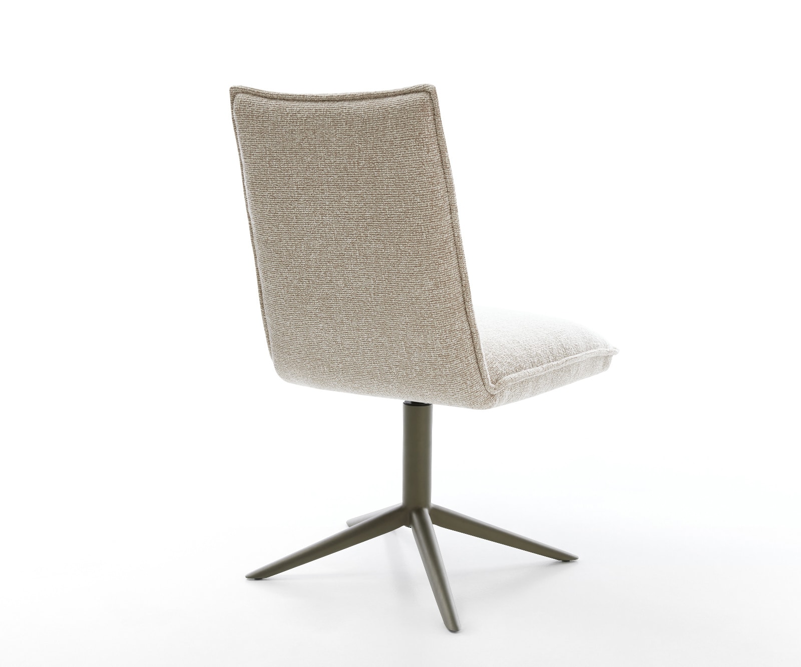 Drehstuhl Lelio-Flex Webstoff Soft Beige Fußkreuz Effektfinish Titan 360° drehbar Wippfunktion Taschenfederkern 4