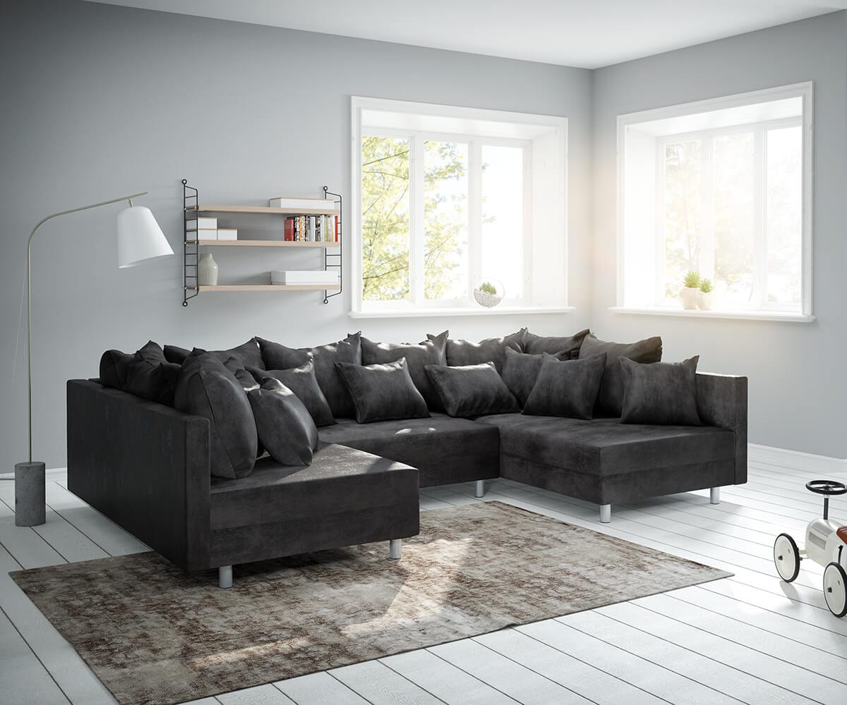 Couch Clovis Wohnlandschaft Modulsofa Design Sofa 1