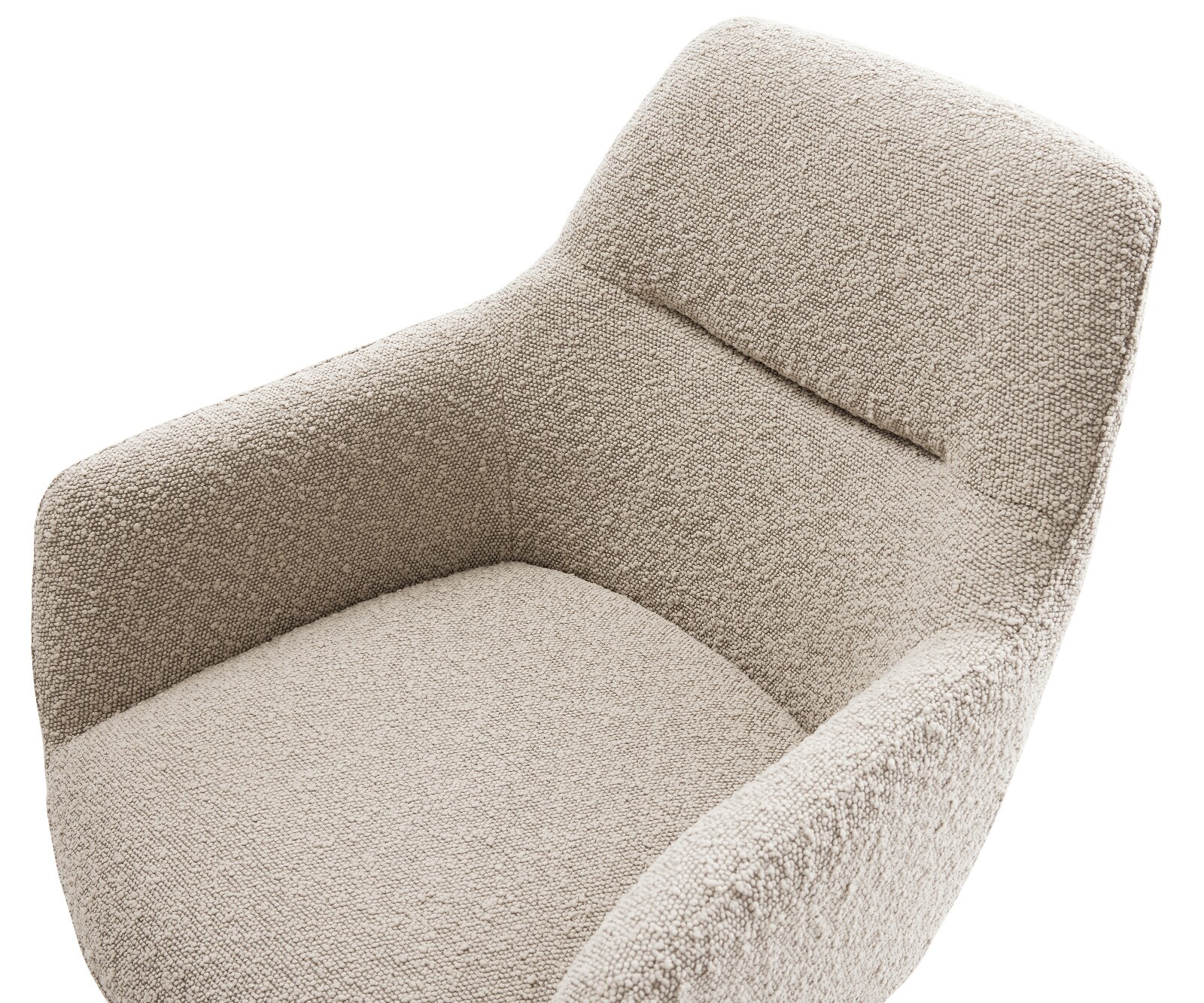 Esszimmerstuhl Pejo-Flex Bouclé Schlamm Kufengestell Schwarz Taschenfederkern 3