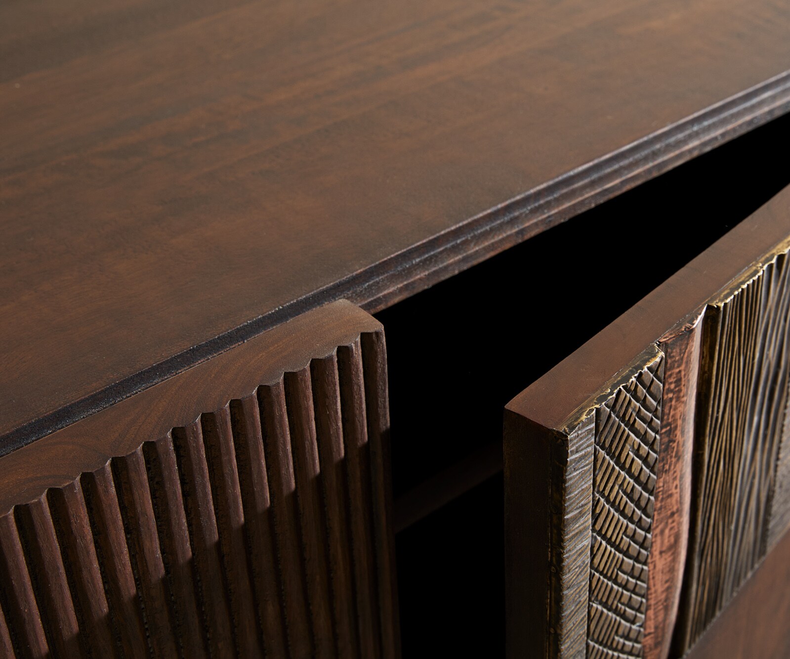 Lowboard Imara 200 cm Mango Braun 4 Türen schwebend 2