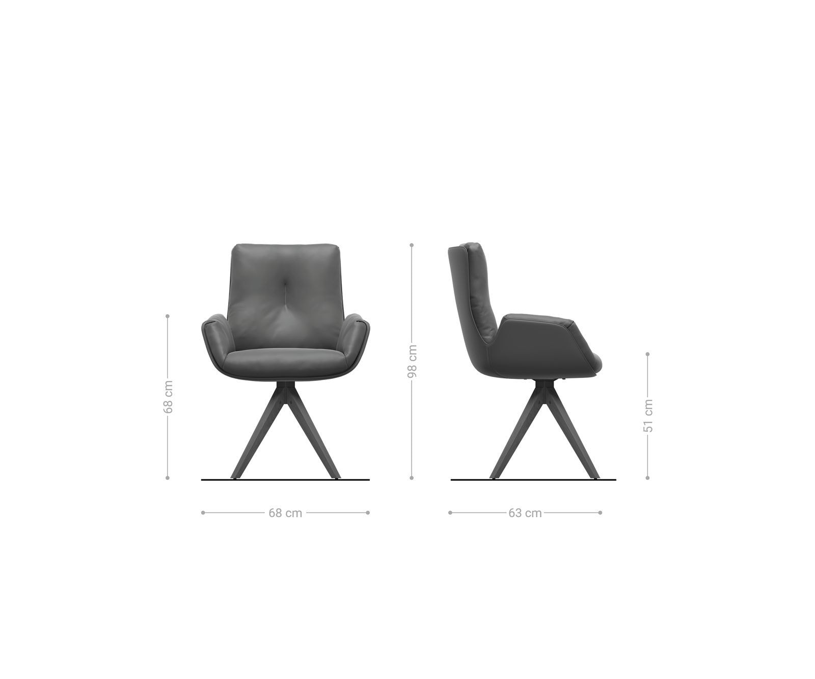 Drehstuhl Clea-Flex Materialmix Schlamm Holzgestell kantig Natur 180° drehbar 4 Drehstuhl Clea-Flex Materialmix Schlamm Holzgestell kantig Natur 180° drehbar 4