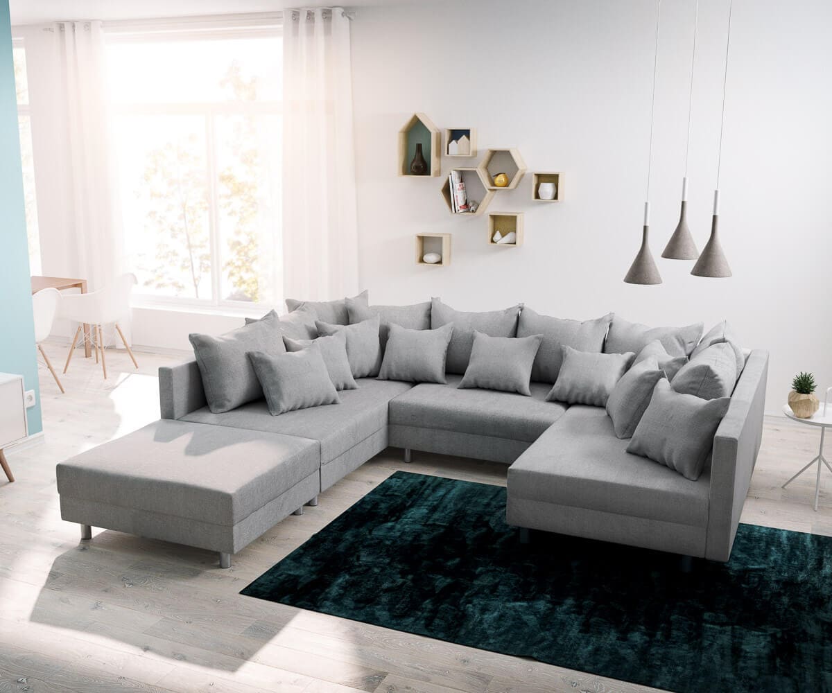 Couch Clovis Wohnlandschaft Modulsofa Design Sofa 2