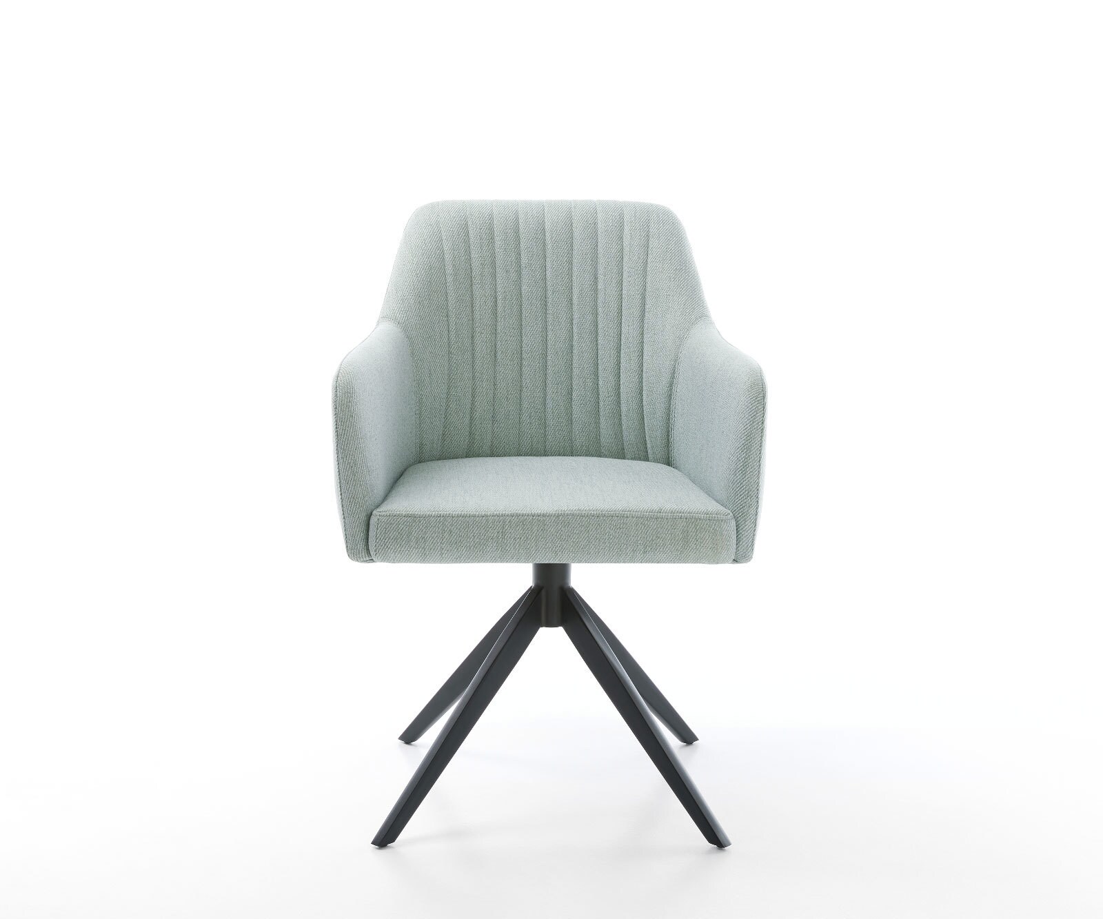 Drehstuhl Greg-Flex Stripes Mint Kreuzgestell breit Schwarz 360° drehbar 1