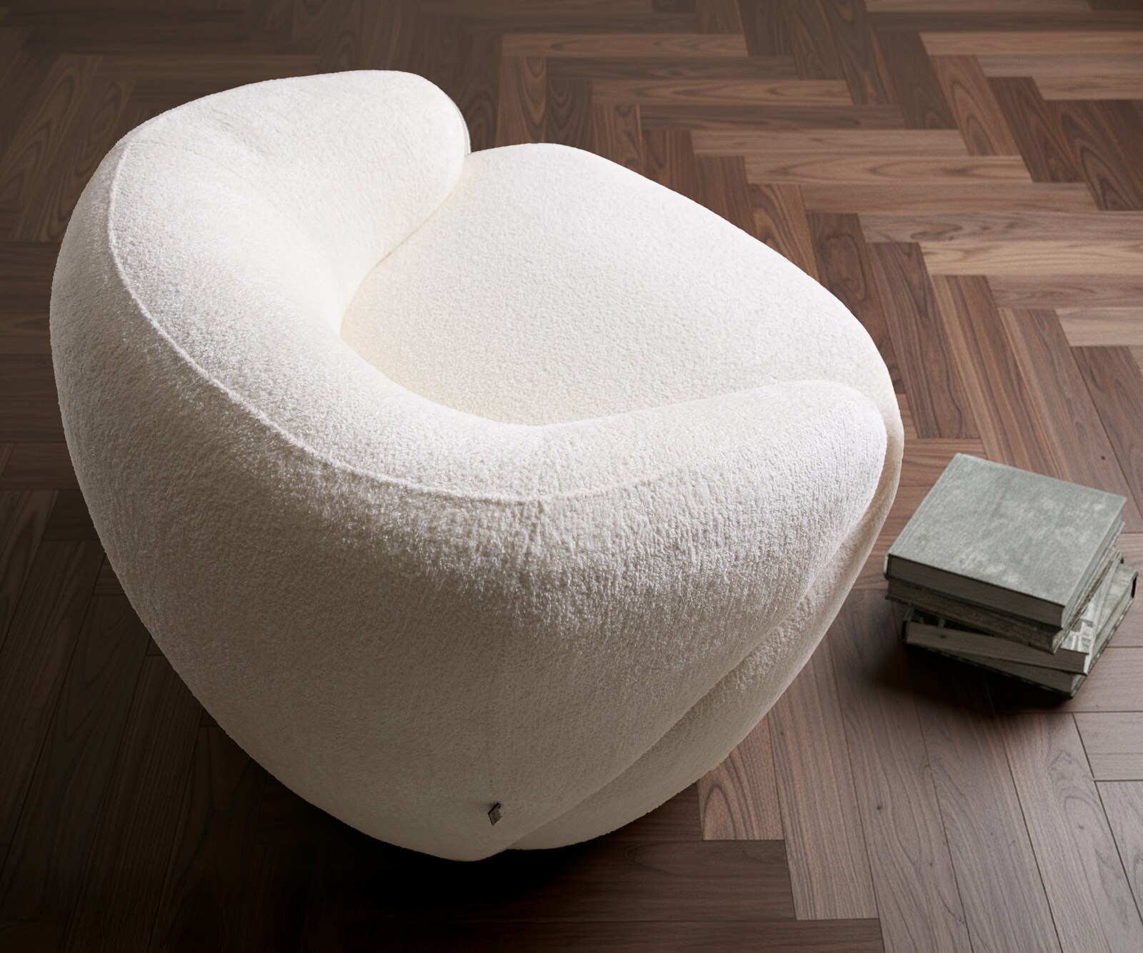 Loungesessel Nova 88x88 cm Bouclé Soft Beige 4