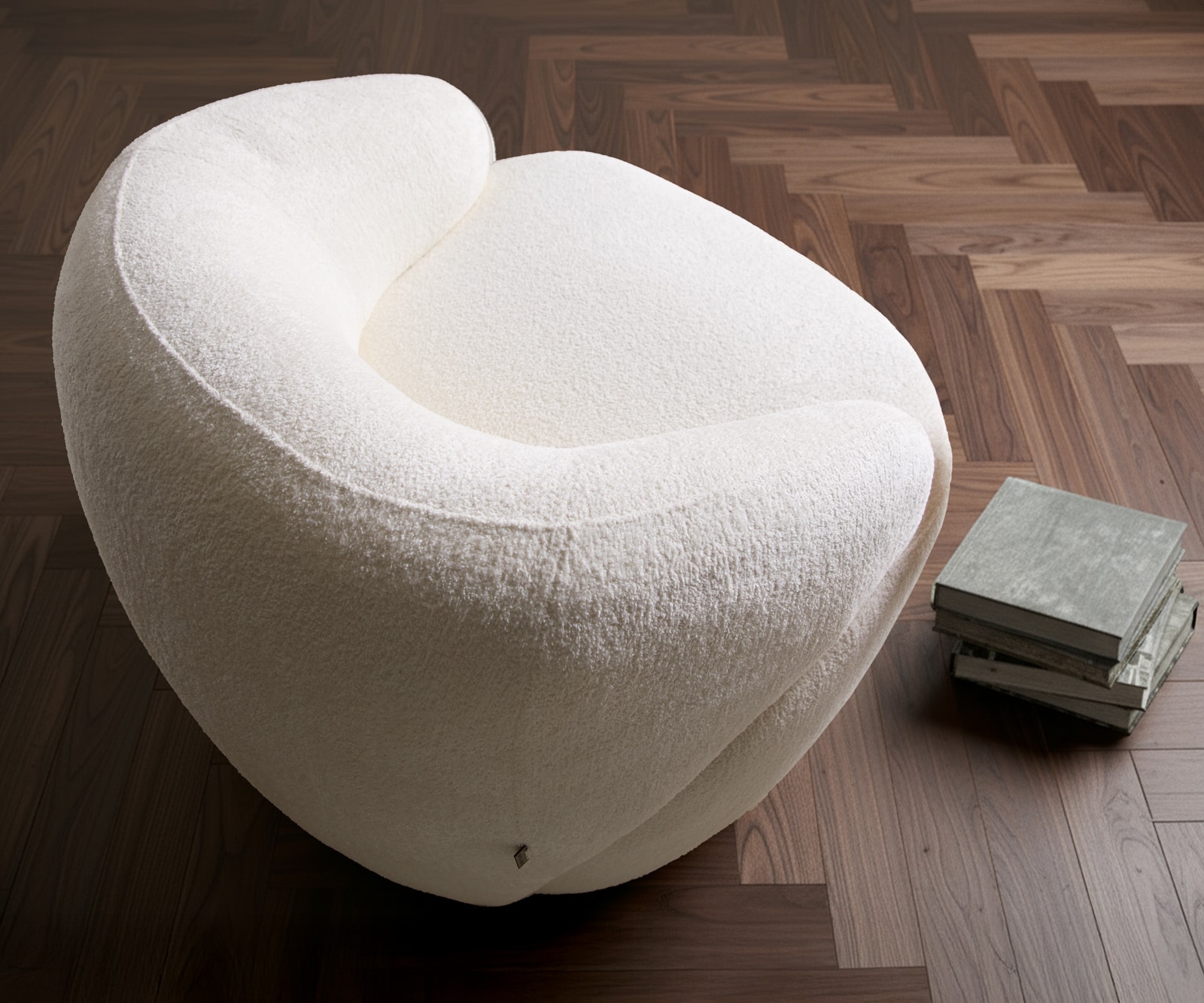 Loungesessel Nova 88x88 cm Bouclé Soft Beige 4