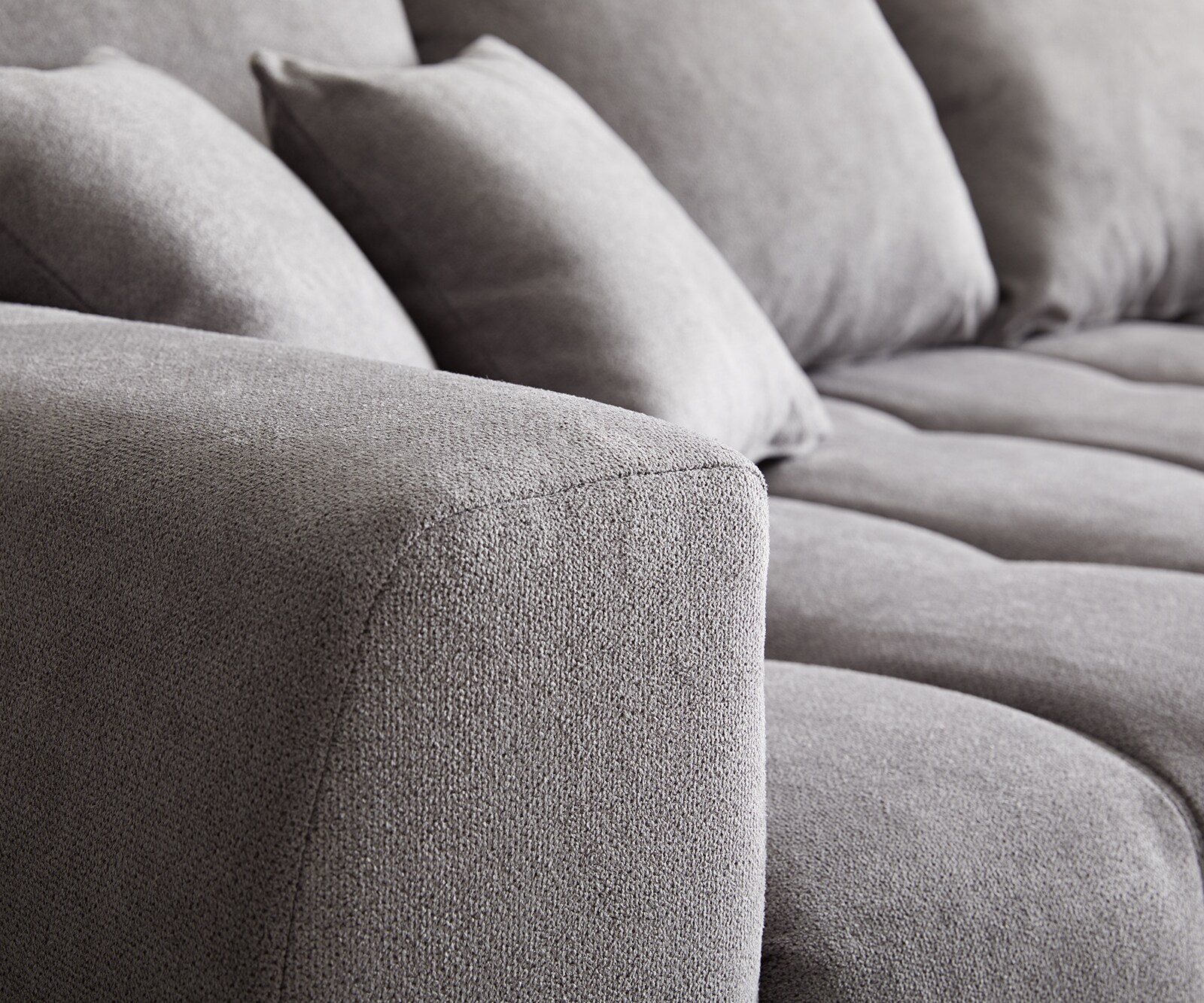 Ecksofa Josea 300x220 cm Mikrofaser Steingrau Recamiere rechts 3