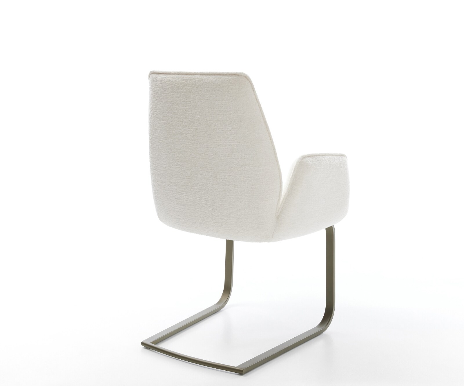 Freischwinger Zoa-Flex Bouclé Soft Beige Freischwinger flach Effektfinish Titan Taschenfederkern 5