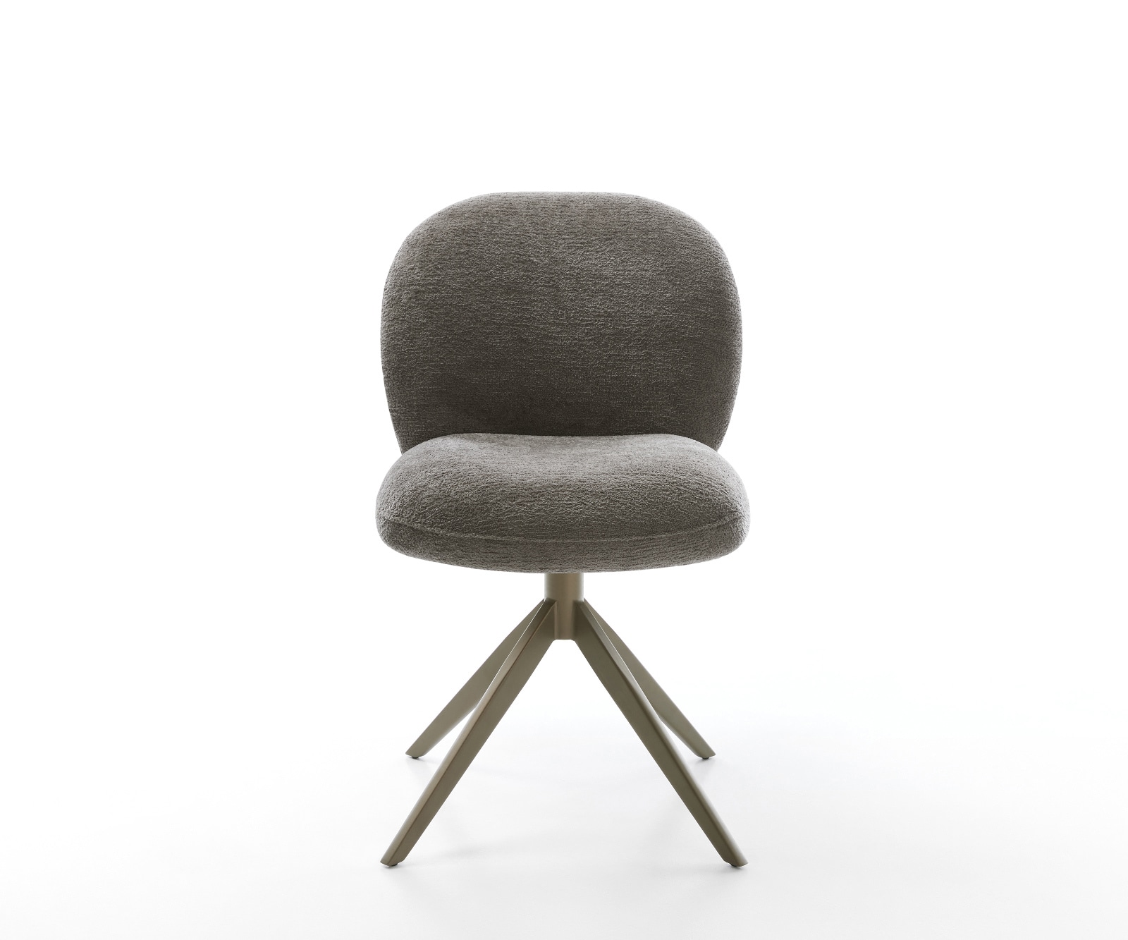 Drehstuhl Nube-Flex Bouclé Soft Schlamm Kreuzgestell breit Effektfinish Titan 360° drehbar Wippfunktion Taschenfederkern 1