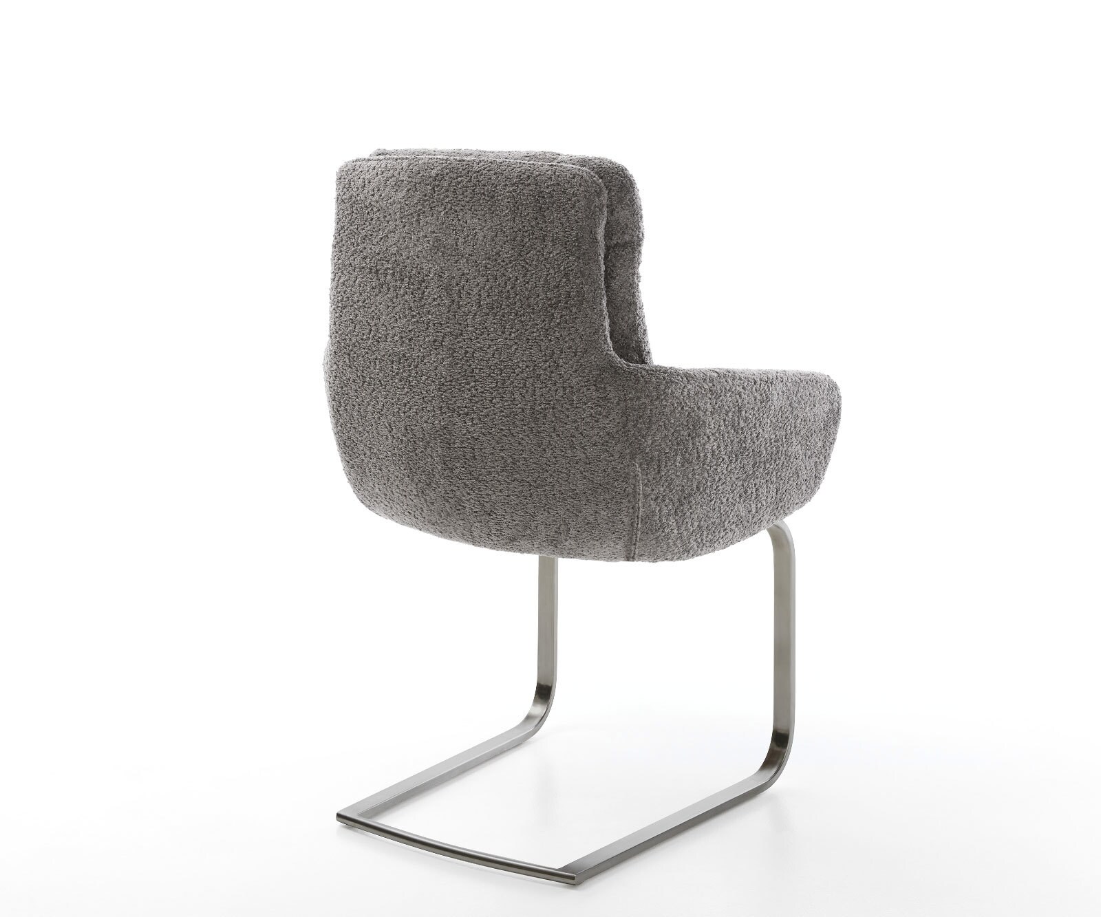 Freischwinger Abelia-Flex mit Armlehnen Bouclé Grau Freischwinger flach Graphit 5