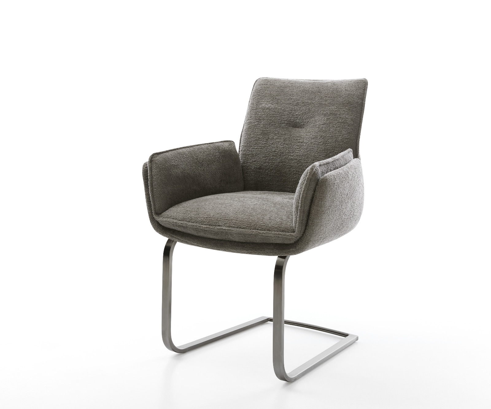 Freischwinger Nela-Flex Bouclé Soft Schlamm Freischwinger flach Graphit