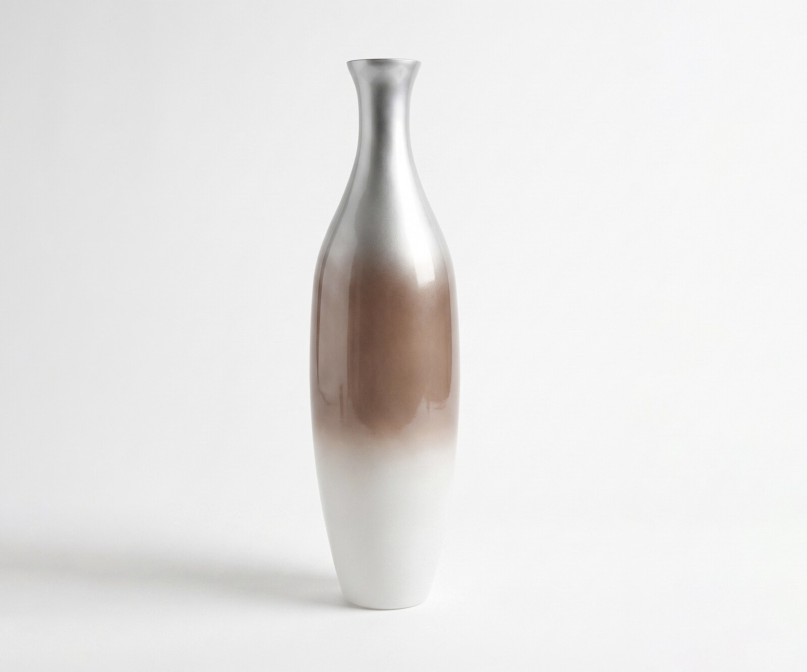 Vase Nuvia l23 x P23 x H86 cm Verre Mokka Opal Fait main