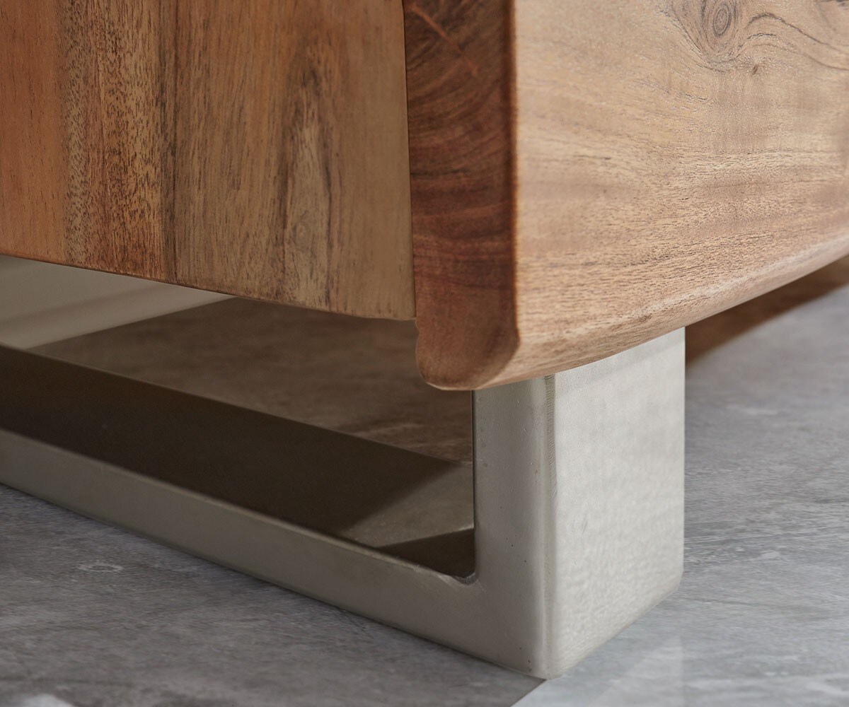 Sideboard Live-Edge 147 cm Akazie Natur 3 Türen 3 Schübe 8
