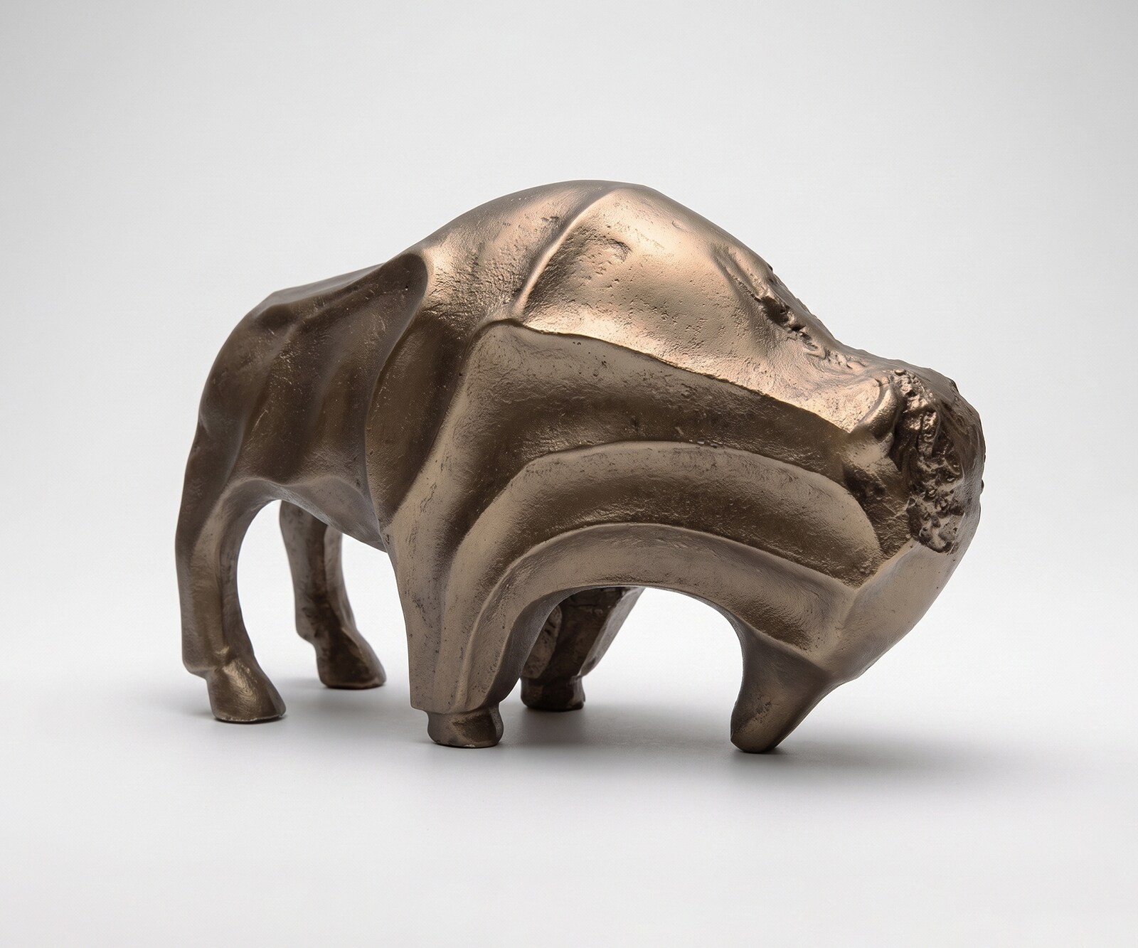 Figurine Taurus l12 x P28 x H18 cm Aluminium Aurum Satin Moulée