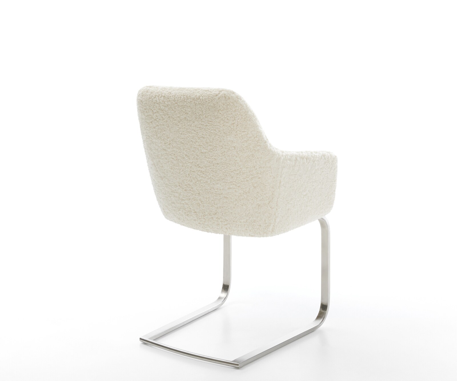 Freischwinger Pejo-Flex Teddystoff Beige Freischwinger flach Edelstahl Taschenfederkern 5