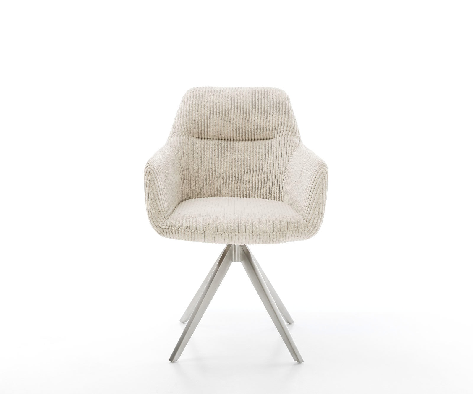 Esszimmerstuhl Pejo-Flex Cord Beige Kreuzgestell kantig Edelstahl Taschenfederkern 1 Esszimmerstuhl Pejo-Flex Cord Beige Kreuzgestell kantig Edelstahl Taschenfederkern 1