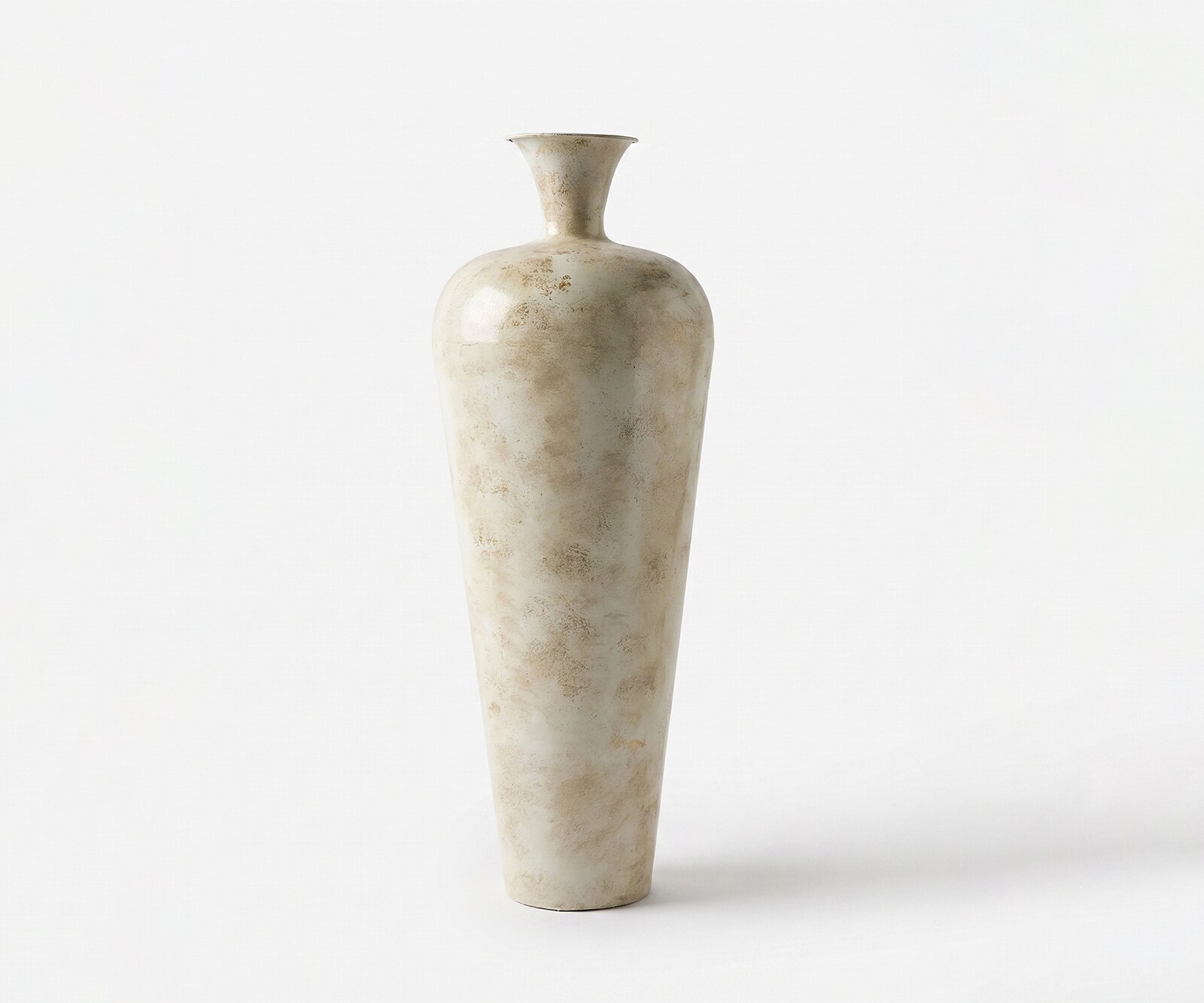 Vase Marvella l27 x P27 x H78 cm Métal Alabaster Gold Fait main