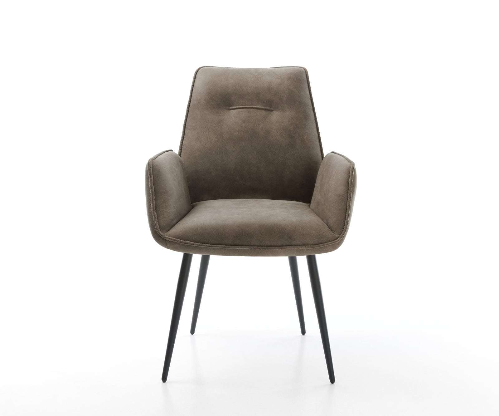 Esszimmerstuhl Zoa-Flex Mikrofaser Taupe Vintage 4-Fuß konisch Schwarz Taschenfederkern 1 Esszimmerstuhl Zoa-Flex Mikrofaser Taupe Vintage 4-Fuß konisch Schwarz Taschenfederkern 1