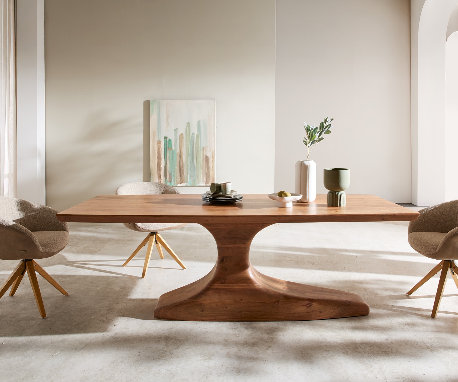 Esstisch Jalta 220x95 cm Akazie Natur massiv 1 Esstisch Jalta 220x95 cm Akazie Natur massiv 1