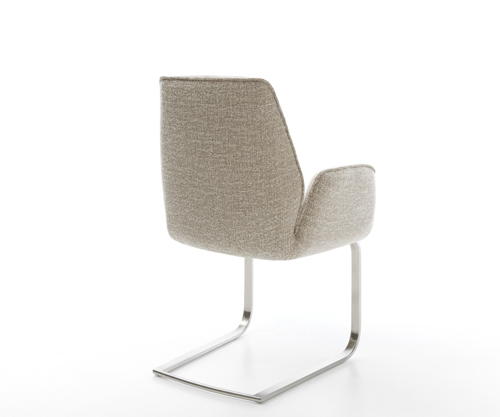 Freischwinger Zoa-Flex Webstoff Soft Beige Freischwinger flach Edelstahl Taschenfederkern 5