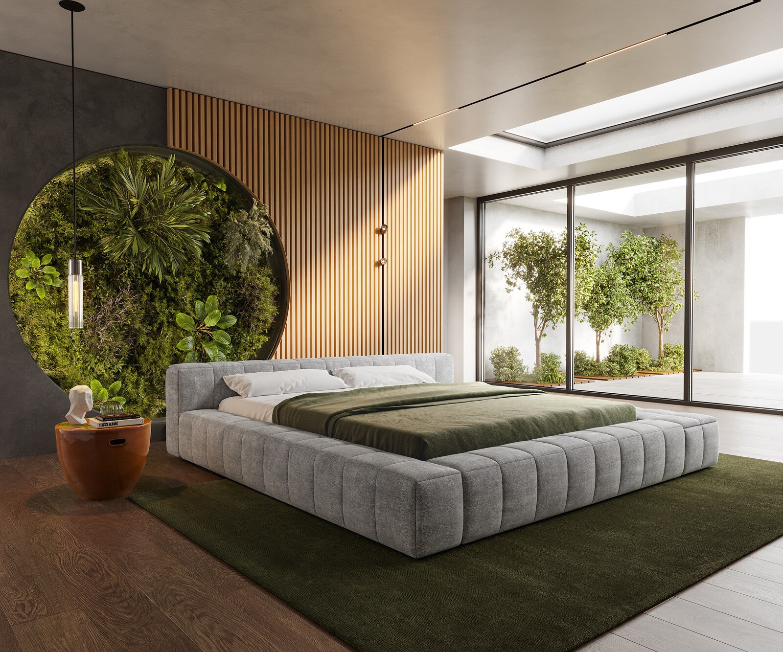 Polsterbettgestell Espazio 180x200 cm Strukturstoff Soft Grau 1