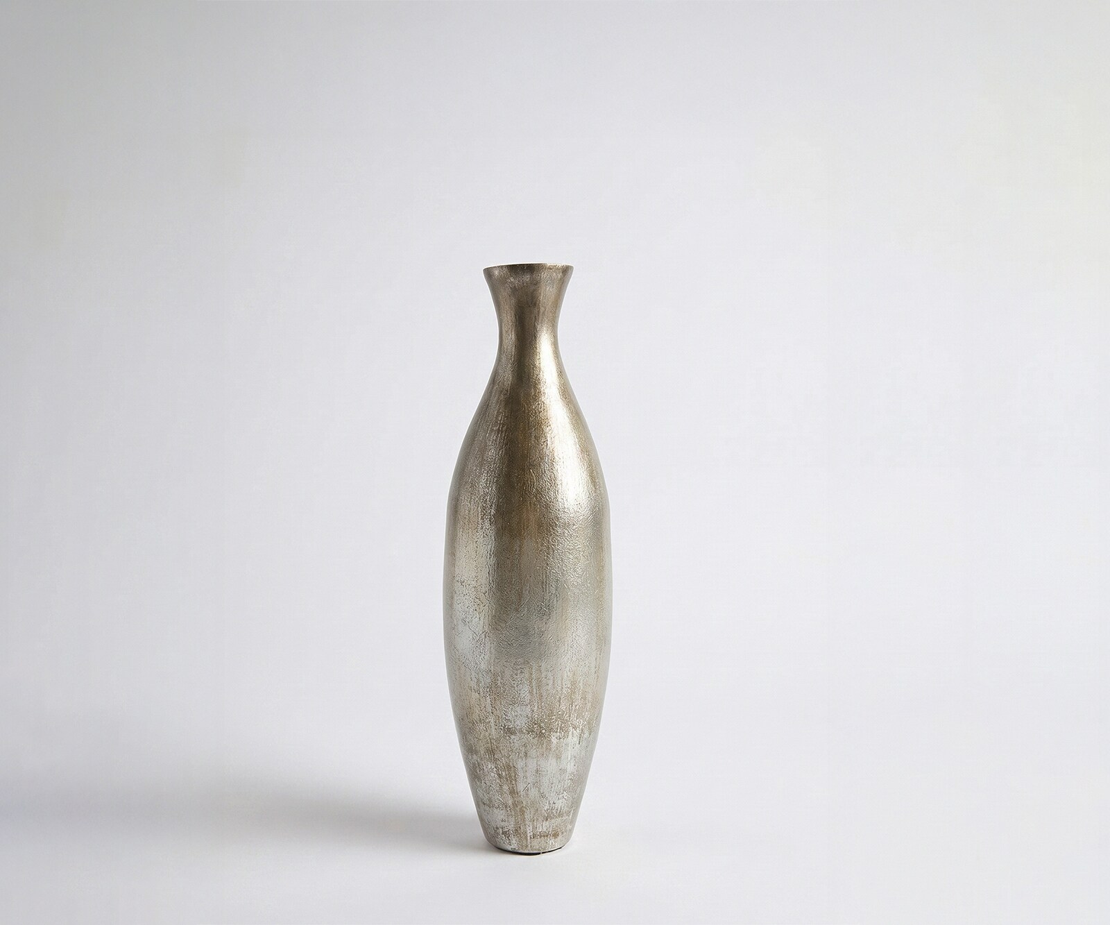 Vase Nuvia l20 x P20 x H68 cm Verre Platin Aurum Fait main