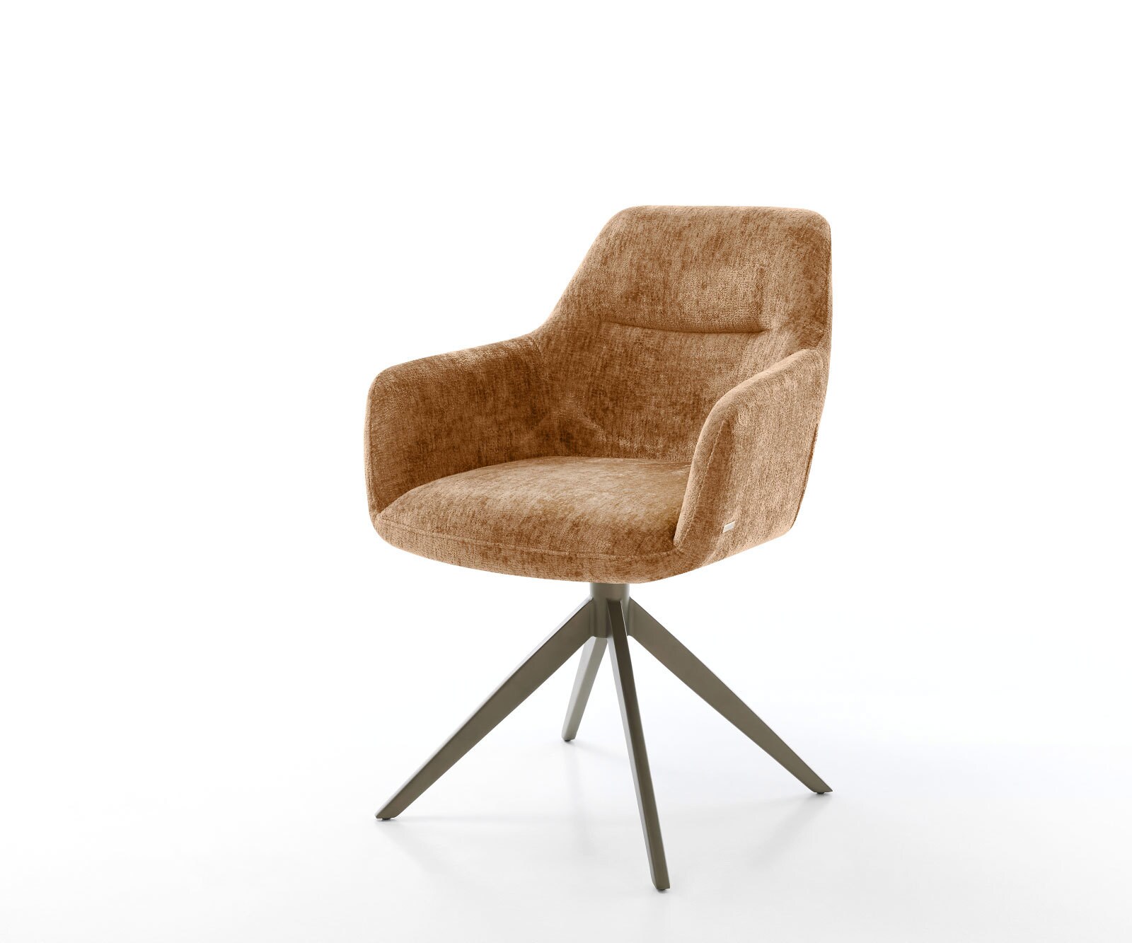 Drehstuhl Pejo-Flex Chenille Rost Kreuzgestell breit Effektfinish Titan 360° drehbar Wippfunktion Taschenfederkern