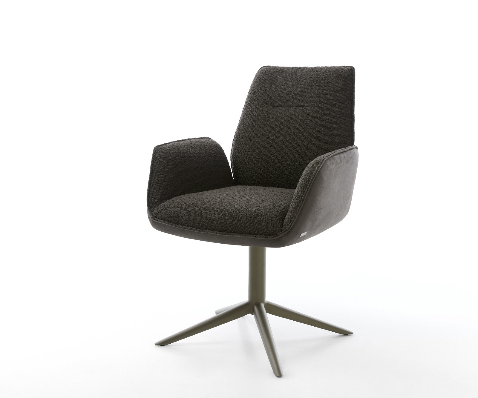 Drehstuhl Zoa-Flex Materialmix Schwarz Fußkreuz Effektfinish Titan 360° drehbar Wippfunktion Taschenfederkern