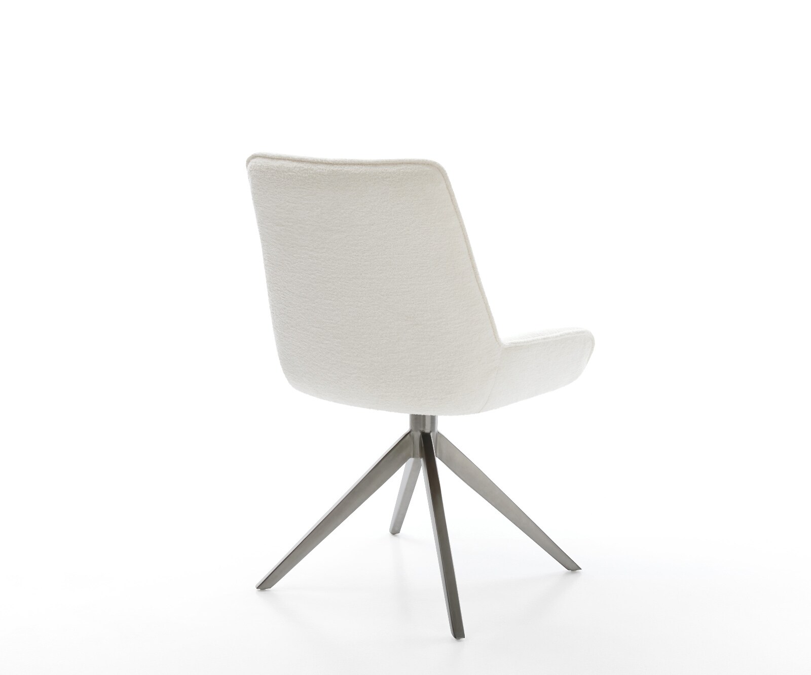 Drehstuhl Taimi-Flex Bouclé Soft Beige Kreuzgestell breit Graphit 360° drehbar Wippfunktion 4