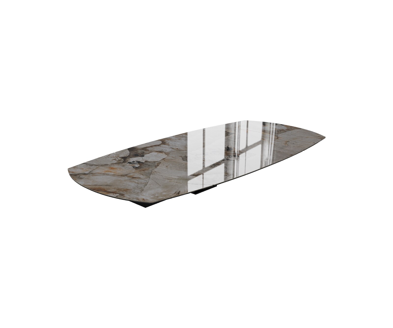 Esstischplatte Edge Boot 130-200x100 cm Keramik Patagonia Poliert ausziehbar 1