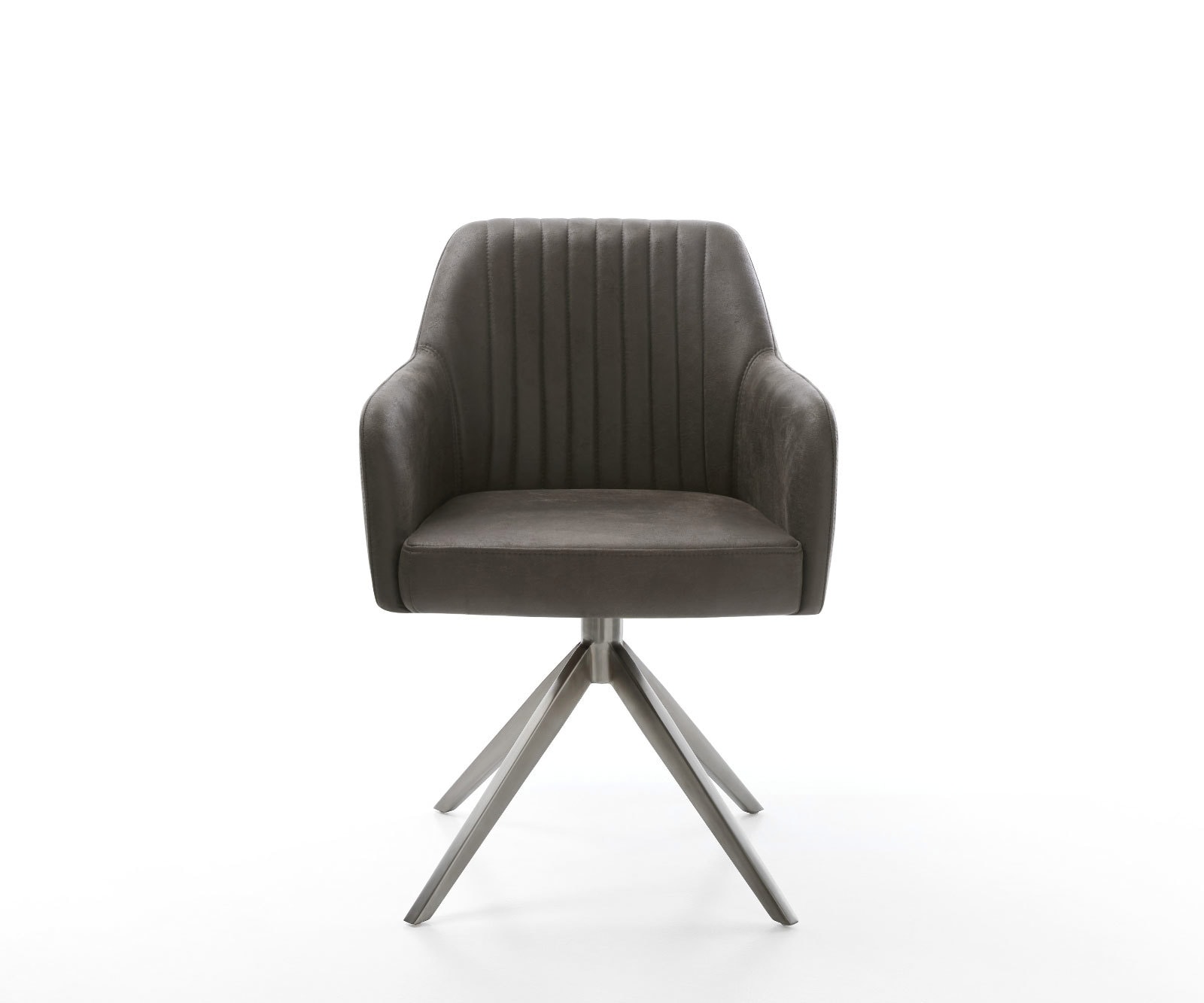 Drehstuhl Greg-Flex Mikrofaser Anthrazit Vintage Kreuzgestell breit Graphit 360° drehbar Wippfunktion Taschenfederkern 1 Drehstuhl Greg-Flex Mikrofaser Anthrazit Vintage Kreuzgestell breit Graphit 360° drehbar Wippfunktion Taschenfederkern 1