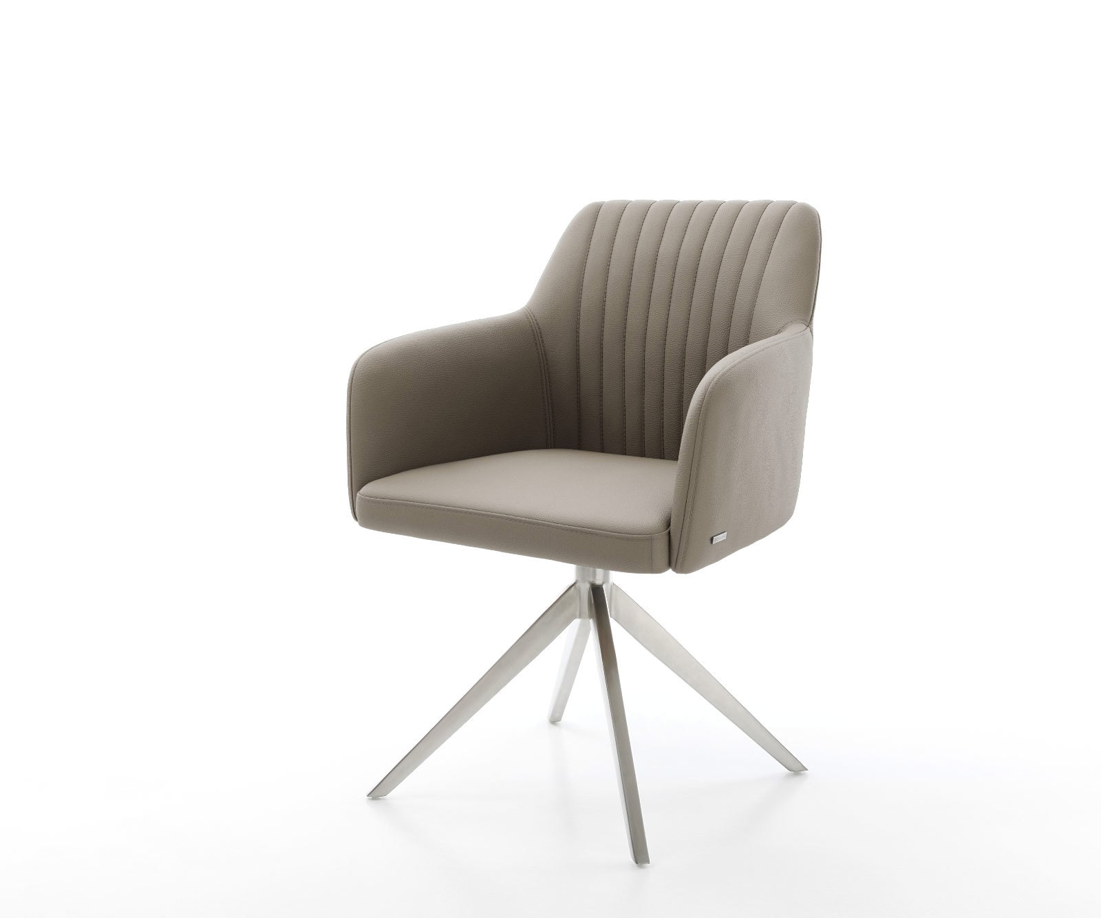 Drehstuhl Greg-Flex Echt-Leder Schlamm Kreuzgestell breit Edelstahl 360° drehbar Wippfunktion Taschenfederkern Drehstuhl Greg-Flex Echt-Leder Schlamm Kreuzgestell breit Edelstahl 360° drehbar Wippfunktion Taschenfederkern