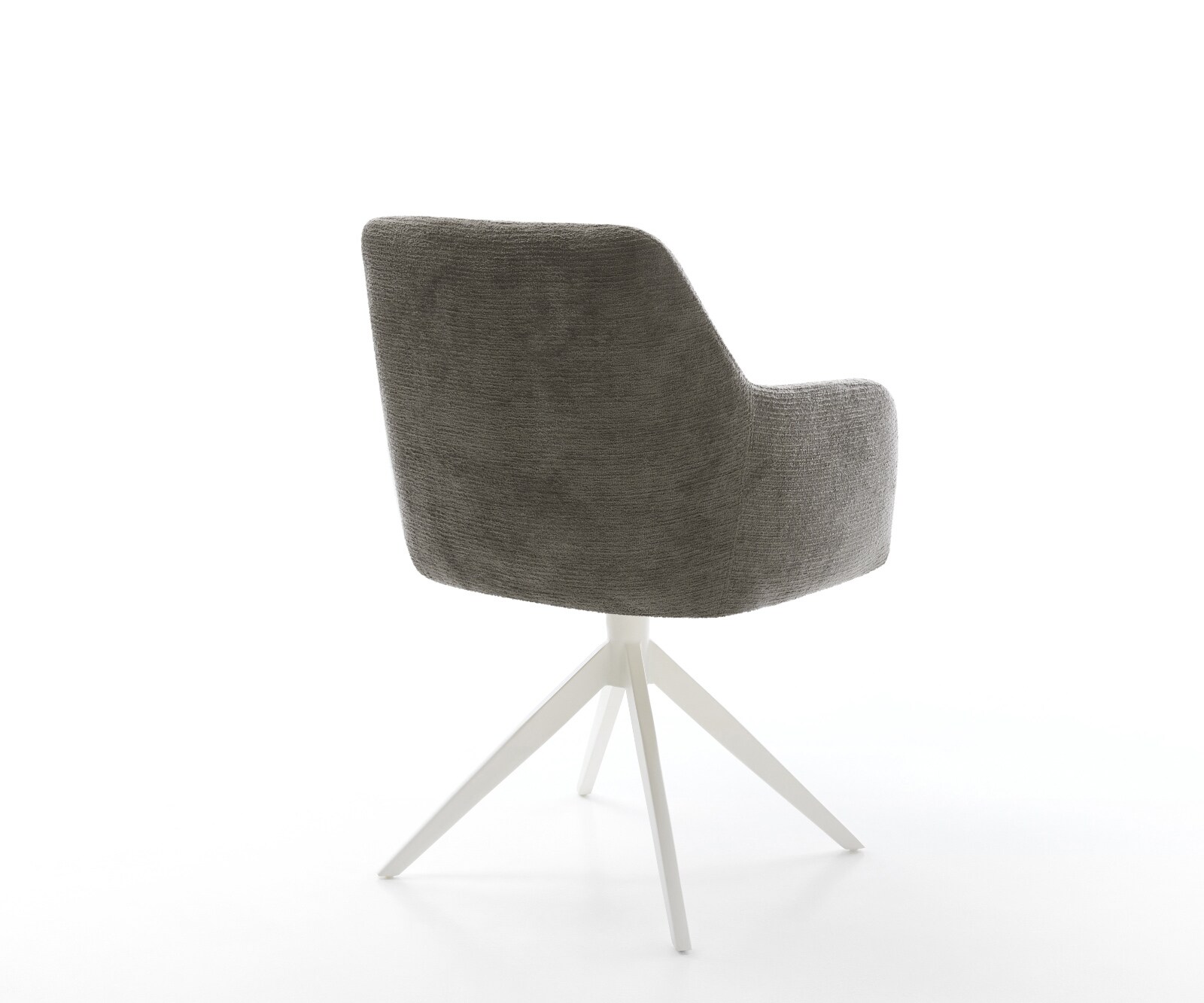 Drehstuhl Greg-Flex Bouclé Soft Schlamm Kreuzgestell breit Weiß 360° drehbar Wippfunktion Taschenfederkern 5