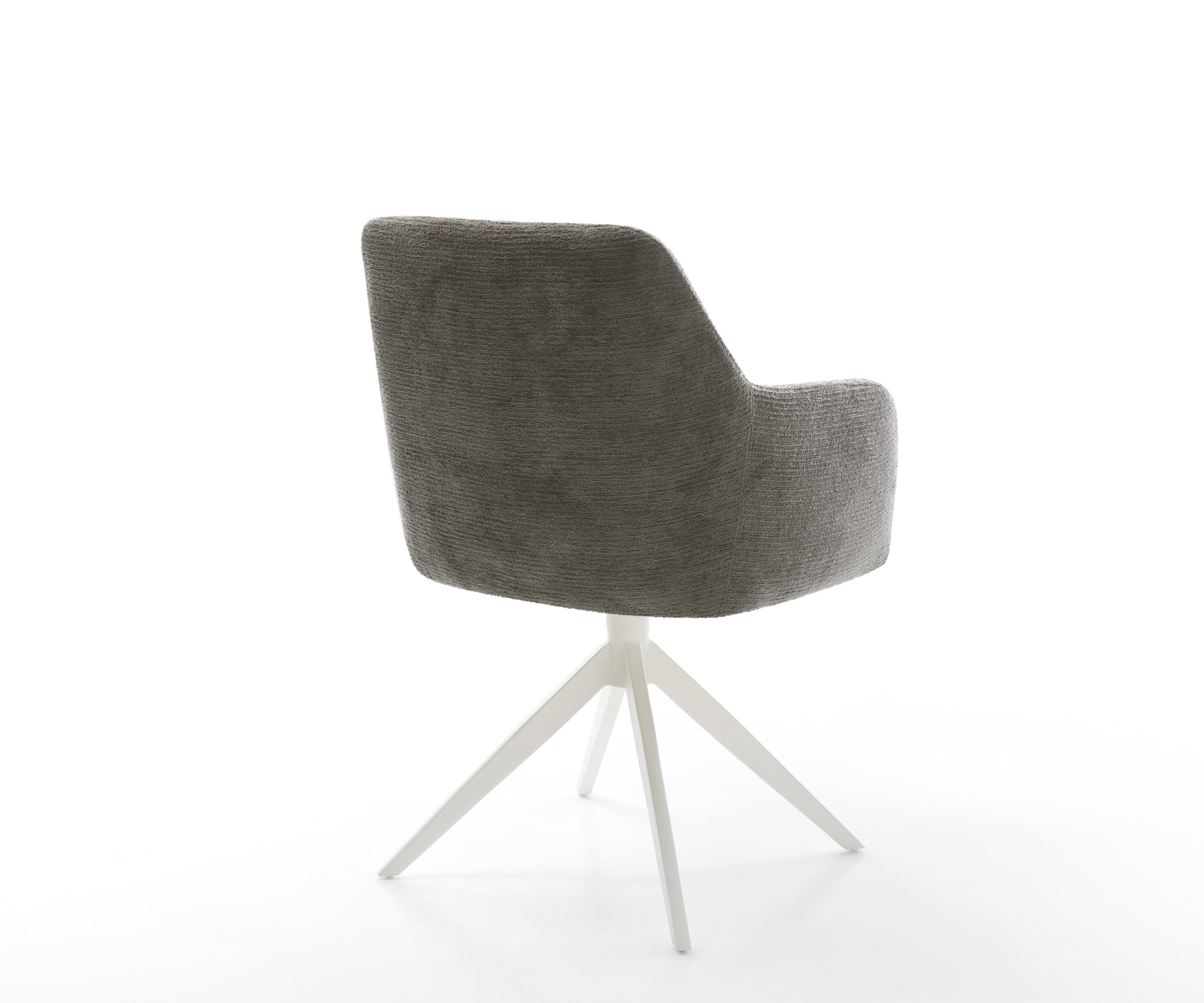 Drehstuhl Greg-Flex Bouclé Soft Schlamm Kreuzgestell breit Weiß 360° drehbar Wippfunktion Taschenfederkern 5