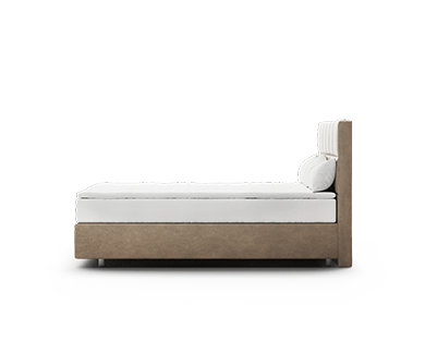 Boxspringbett mit Kopfteil und Matratze