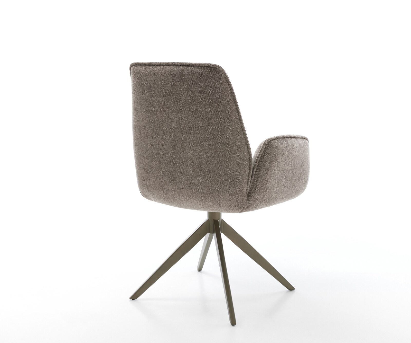 Drehstuhl Zoa-Flex Strukturstoff Soft Taupe Kreuzgestell breit Effektfinish Titan 360° drehbar Wippfunktion Taschenfederkern 4