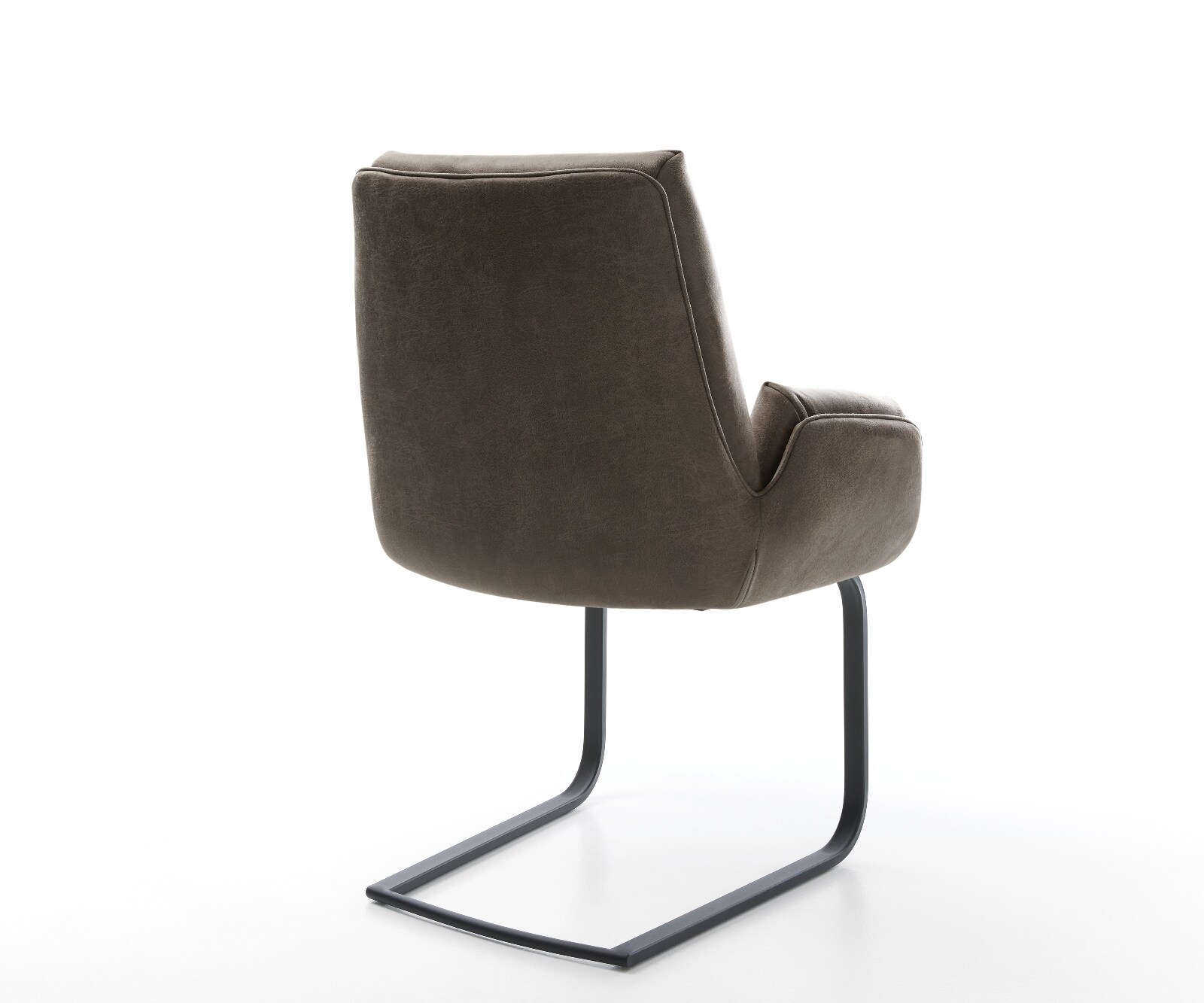 Freischwinger Clea-Flex Mikrofaser Taupe Vintage Freischwinger flach Schwarz 5
