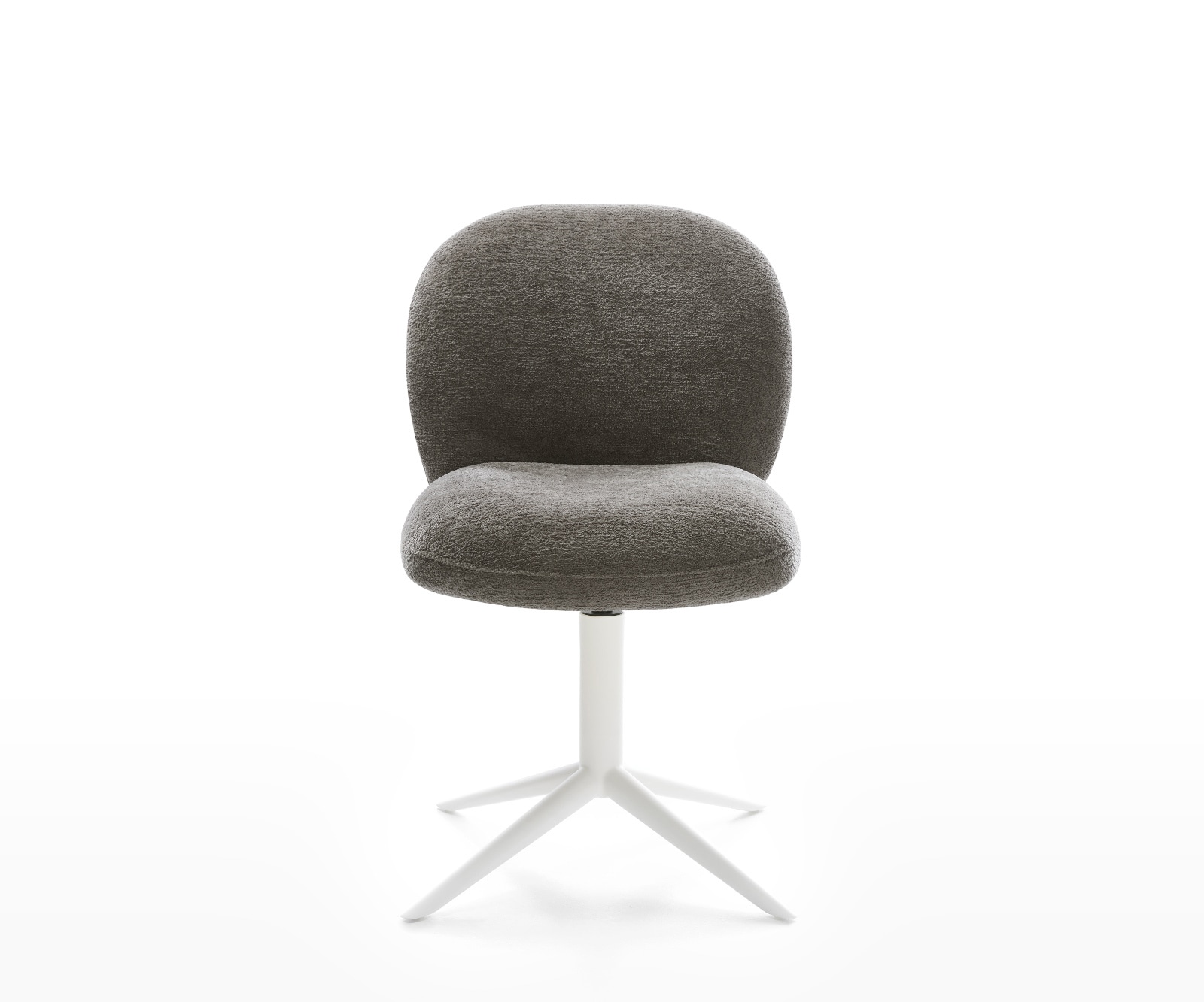 Drehstuhl Nube-Flex Bouclé Soft Schlamm Fußkreuz Weiß 360° drehbar Wippfunktion Taschenfederkern 1