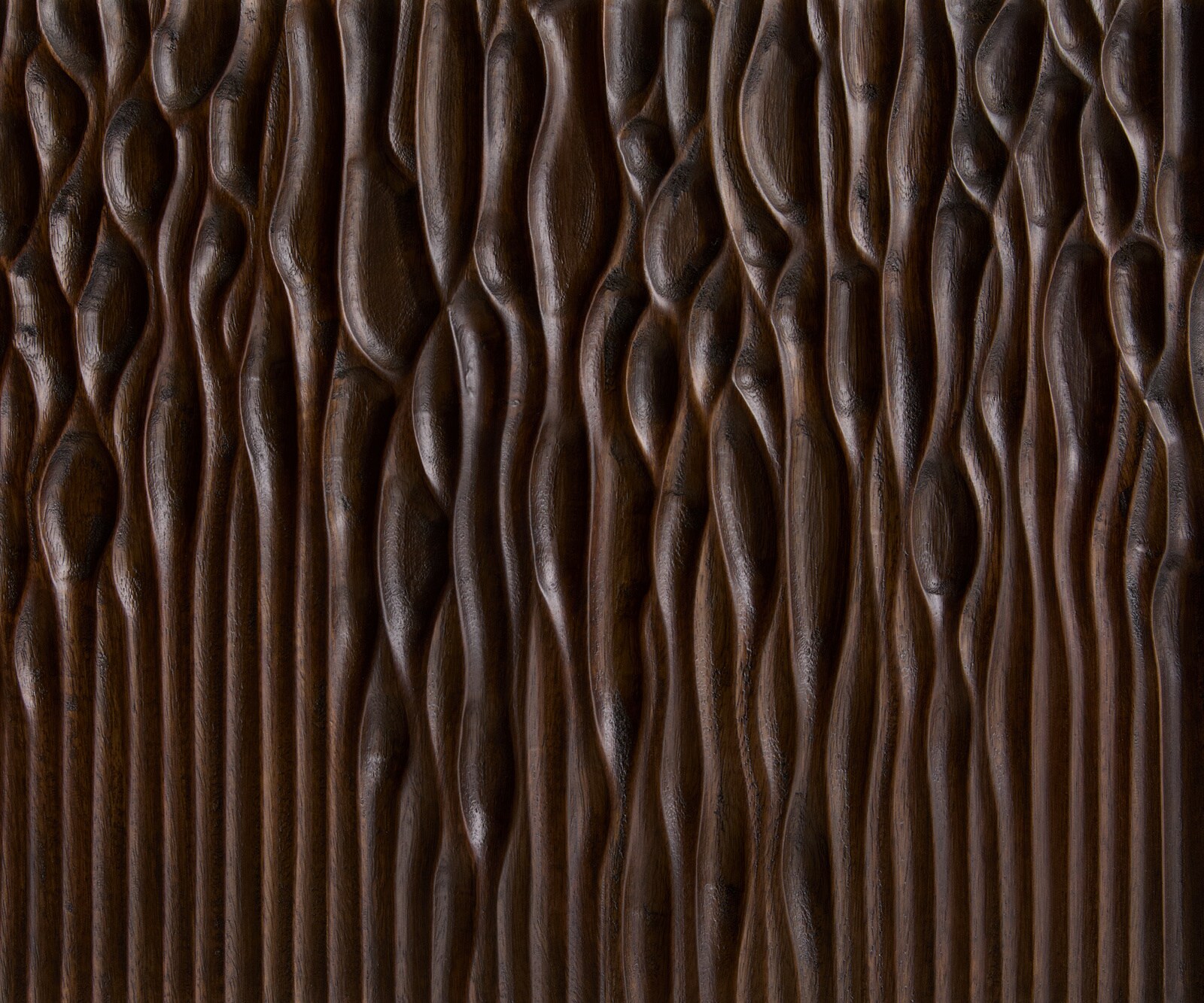 Lowboard Follia 200 cm Mango Braun 4 Türen Kufe Metall Schwarz 6