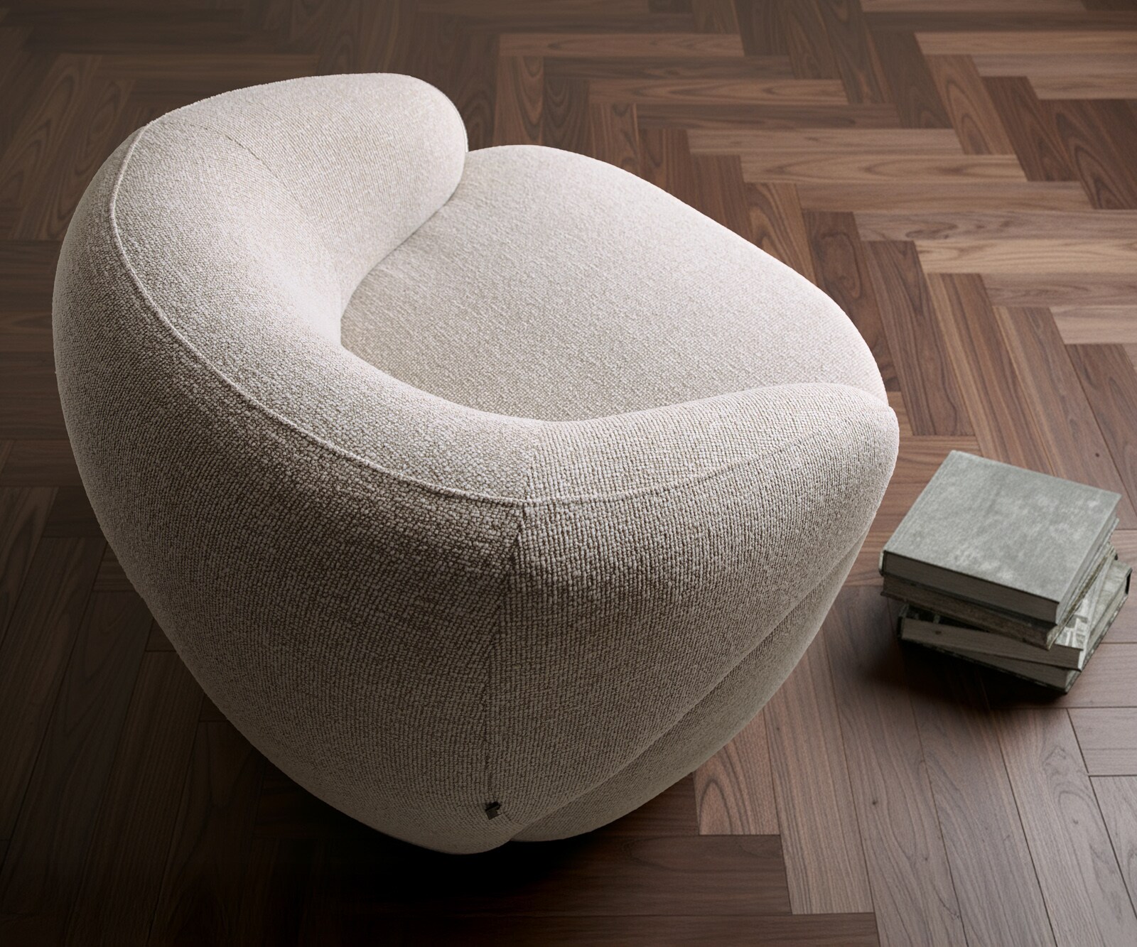 Loungesessel Nova 88x88 cm Webstoff Soft Beige 4