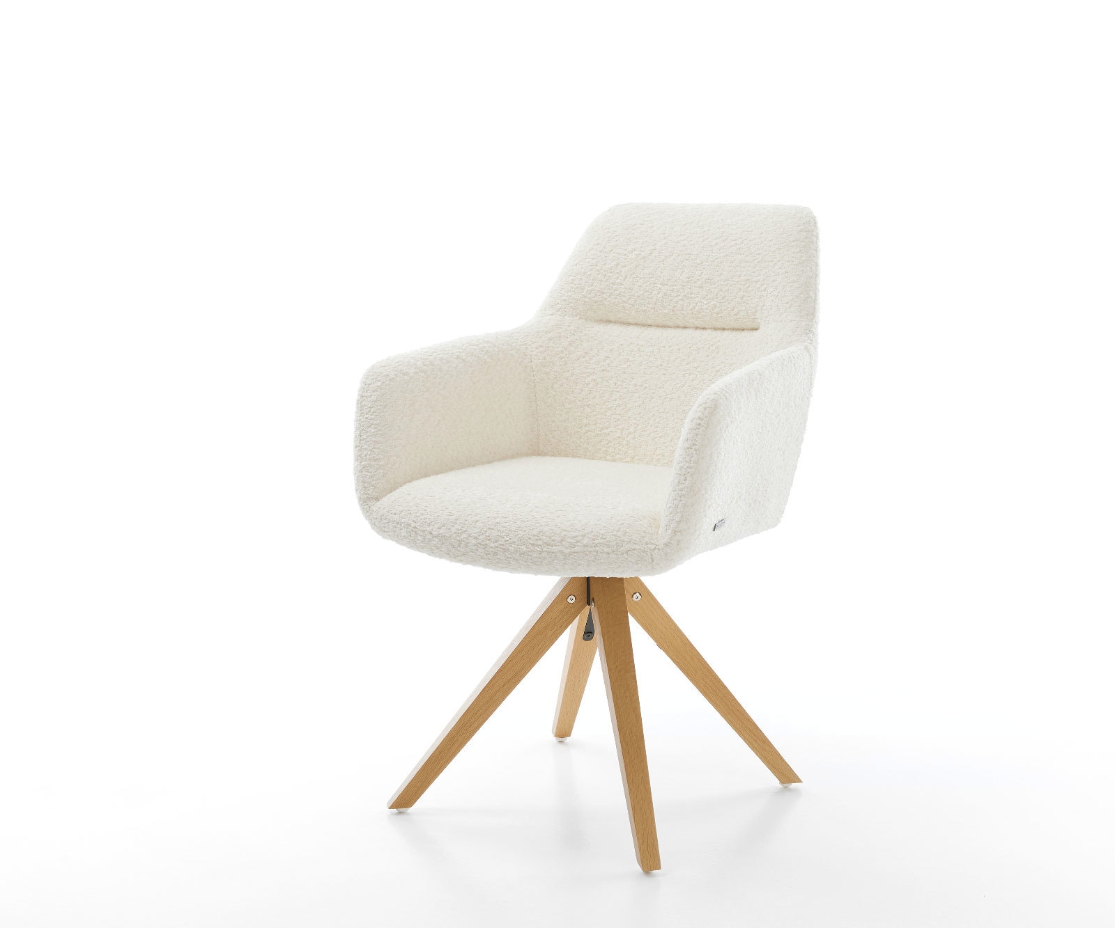 Esszimmerstuhl Pejo-Flex Bouclé Weiß Holzgestell kantig Natur Taschenfederkern Esszimmerstuhl Pejo-Flex Bouclé Weiß Holzgestell kantig Natur Taschenfederkern