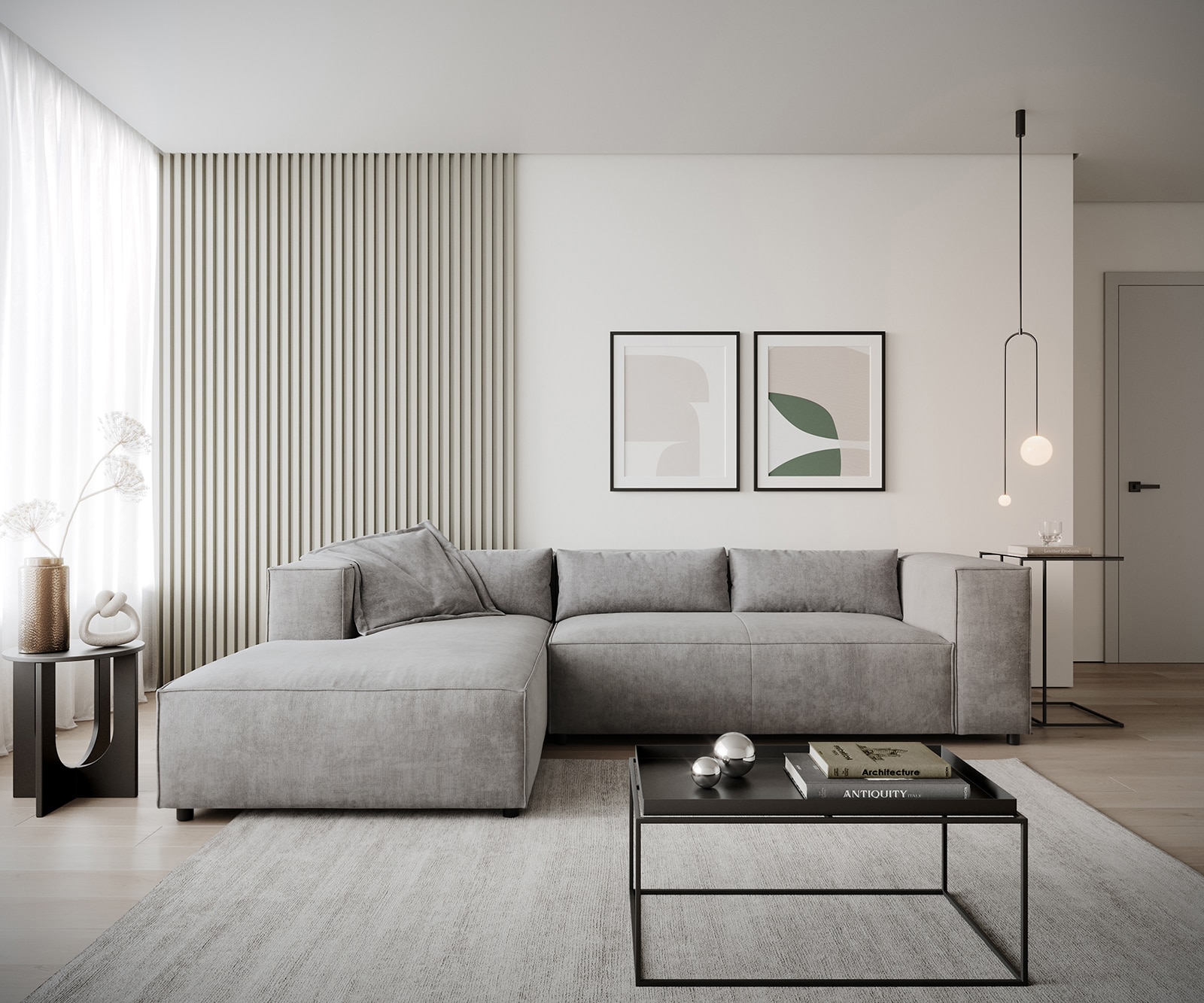 Eckcouch Brom 260x175 cm Mikrofaser Grau Recamiere links 3 Eckcouch Brom 260x175 cm Mikrofaser Grau Recamiere links 3