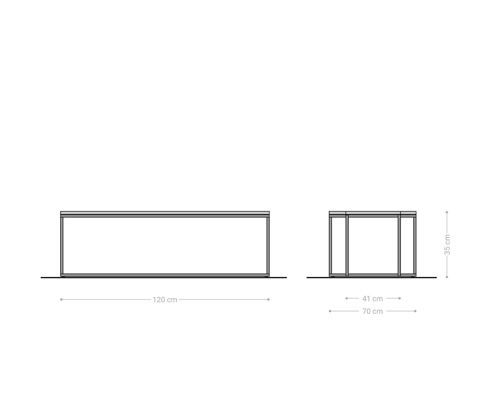 Beistelltisch Tatius 120x40/70 Akazie Natur Gestell schwarz passend zu Sirpio Trapeztisch 4 Beistelltisch Tatius 120x40/70 Akazie Natur Gestell schwarz passend zu Sirpio Trapeztisch 4