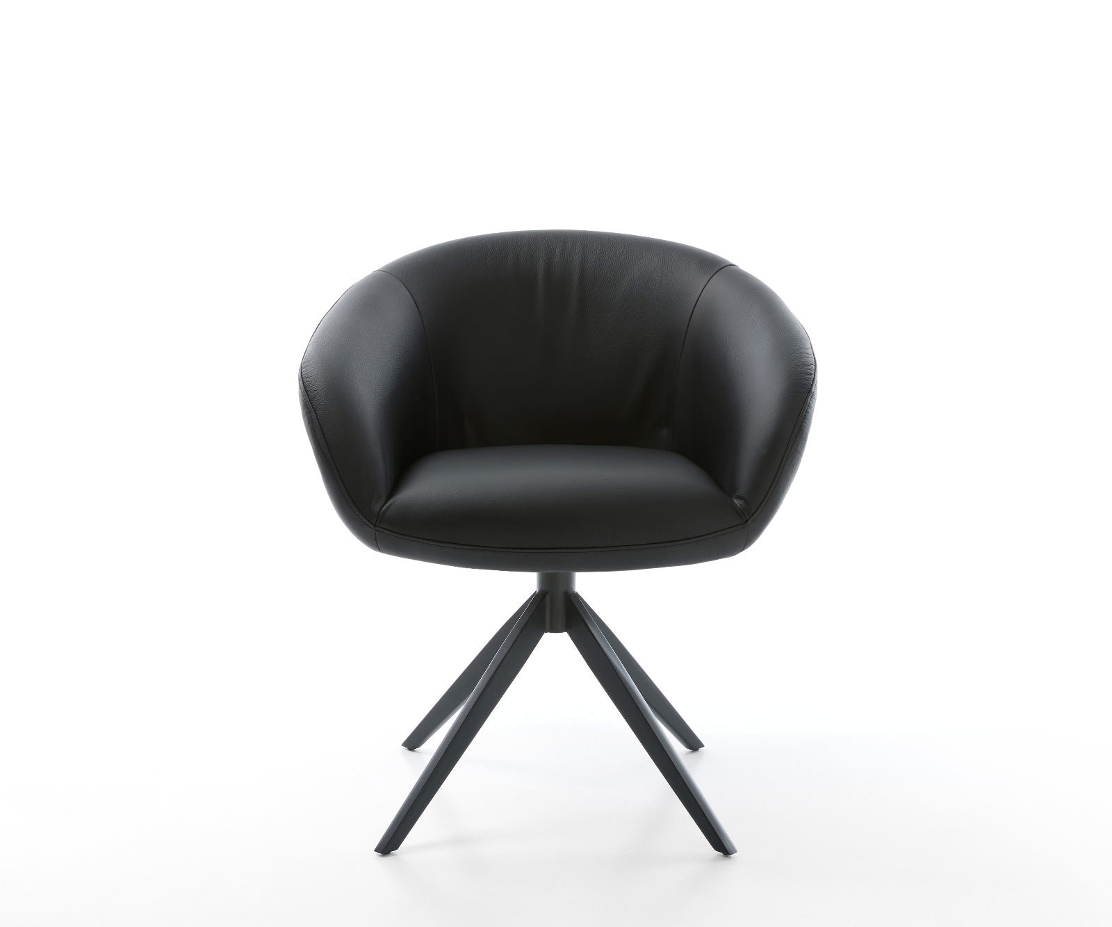 Drehstuhl Vinka-Flex mit Armlehnen Echt-Leder Schwarz Kreuzgestell breit Schwarz 360° drehbar Wippfunktion Taschenfederkern 1 Drehstuhl Vinka-Flex mit Armlehnen Echt-Leder Schwarz Kreuzgestell breit Schwarz 360° drehbar Wippfunktion Taschenfederkern 1