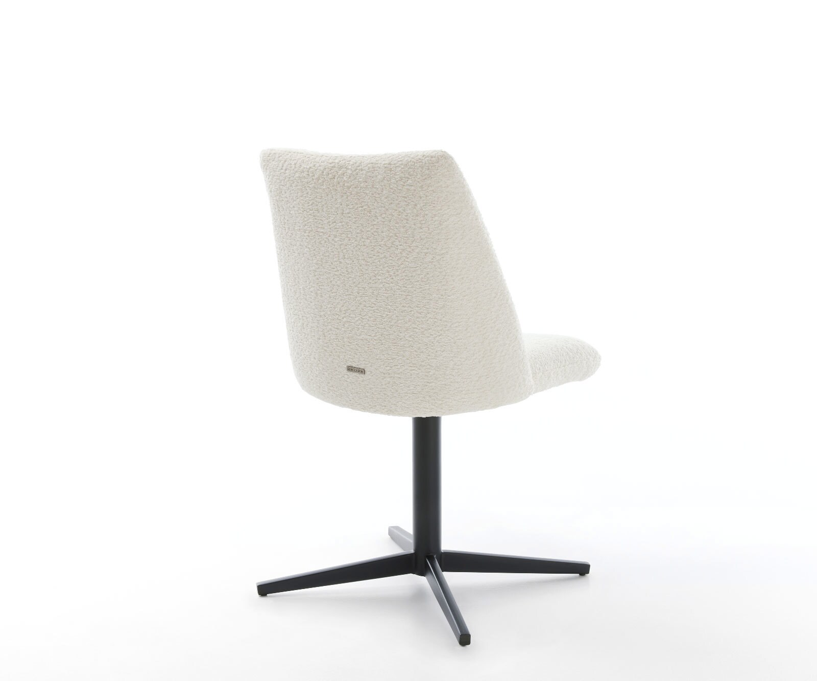 Drehstuhl Elso-Flex Bouclé Weiß Fußkreuz Schwarz 360° drehbar Taschenfederkern 5