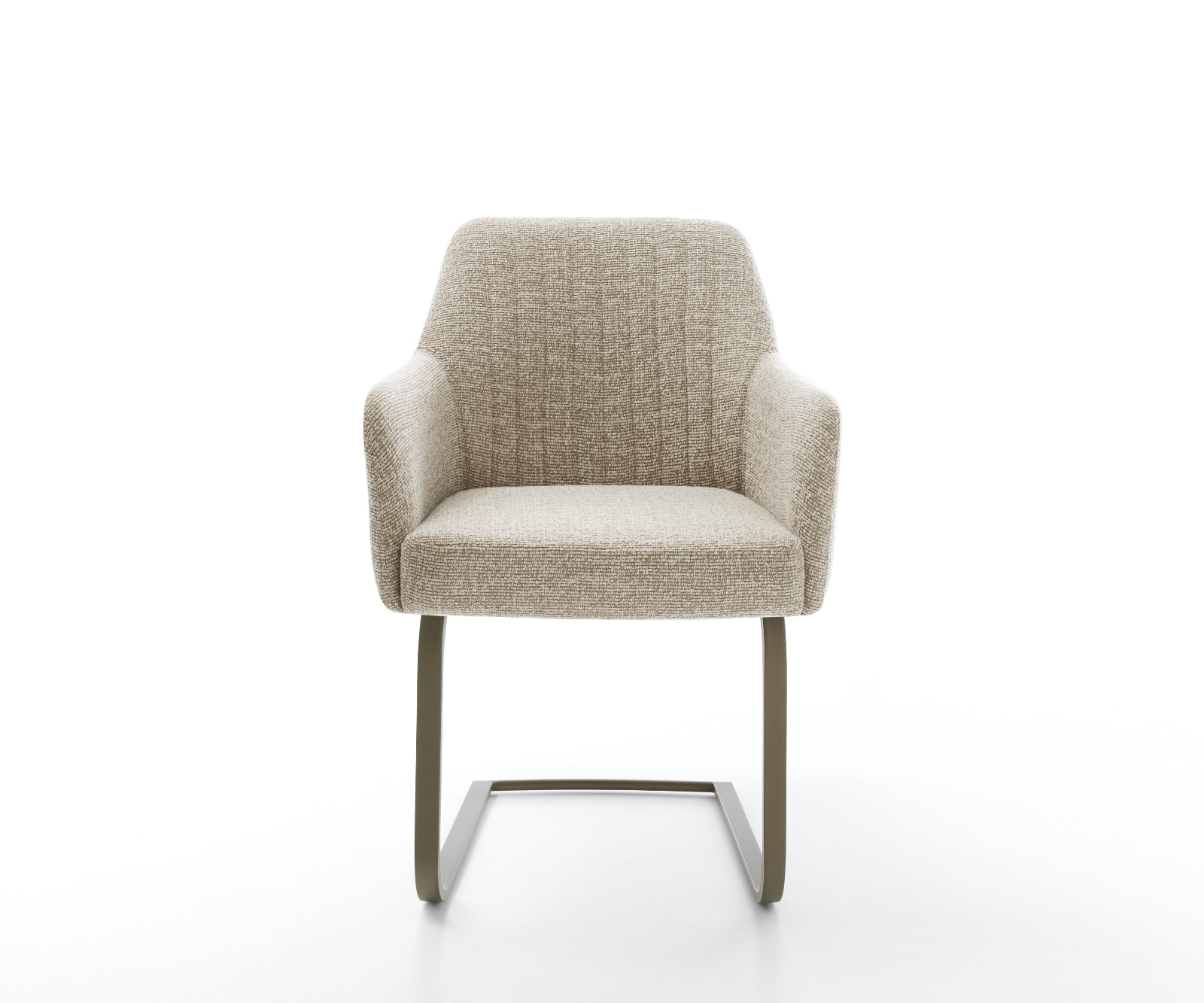 Freischwinger Greg-Flex Webstoff Soft Beige Freischwinger flach Effektfinish Titan Taschenfederkern 1