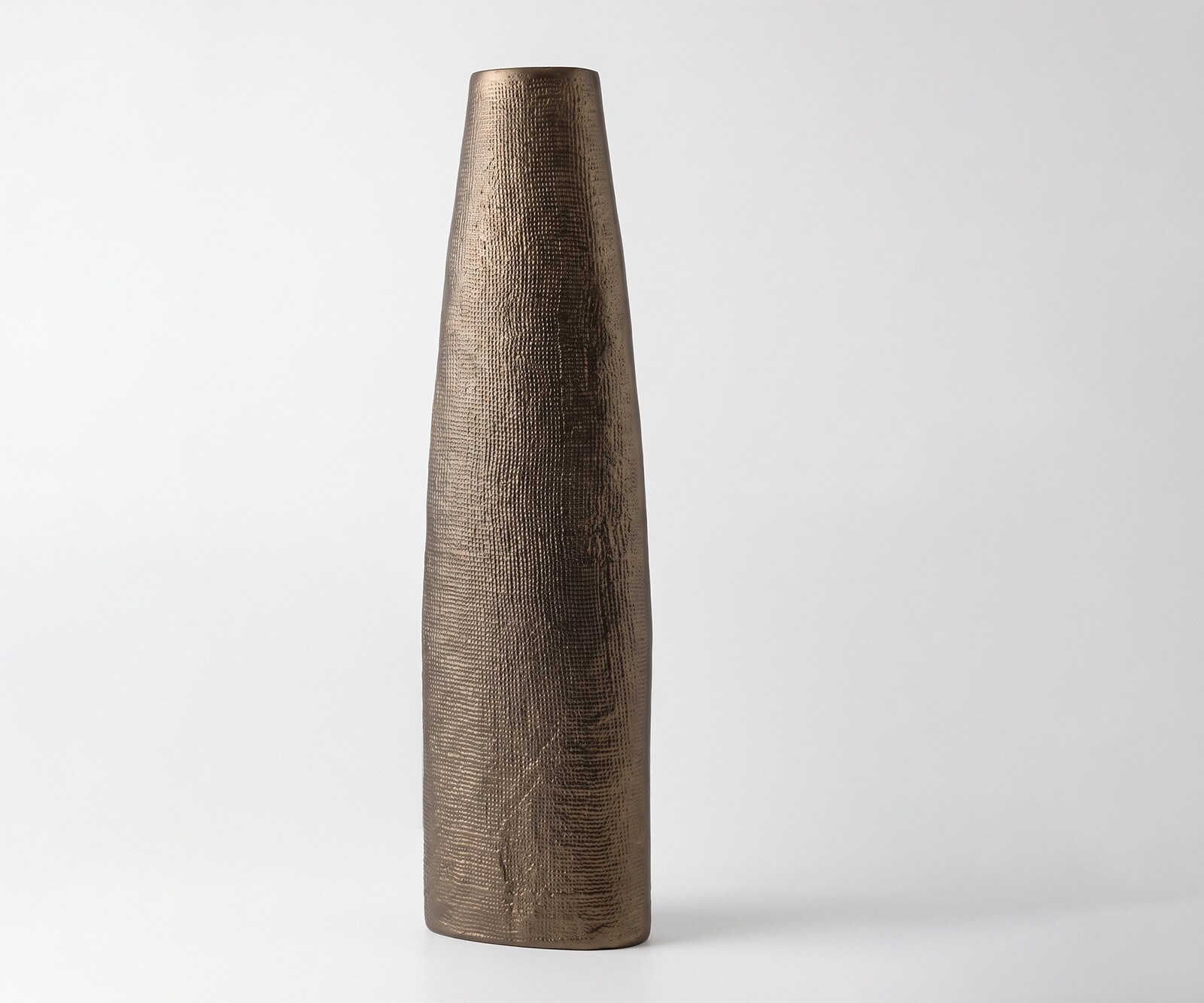 Vase Conico l20 x P11 x H69 cm Aluminium Aurum Satin Moulé