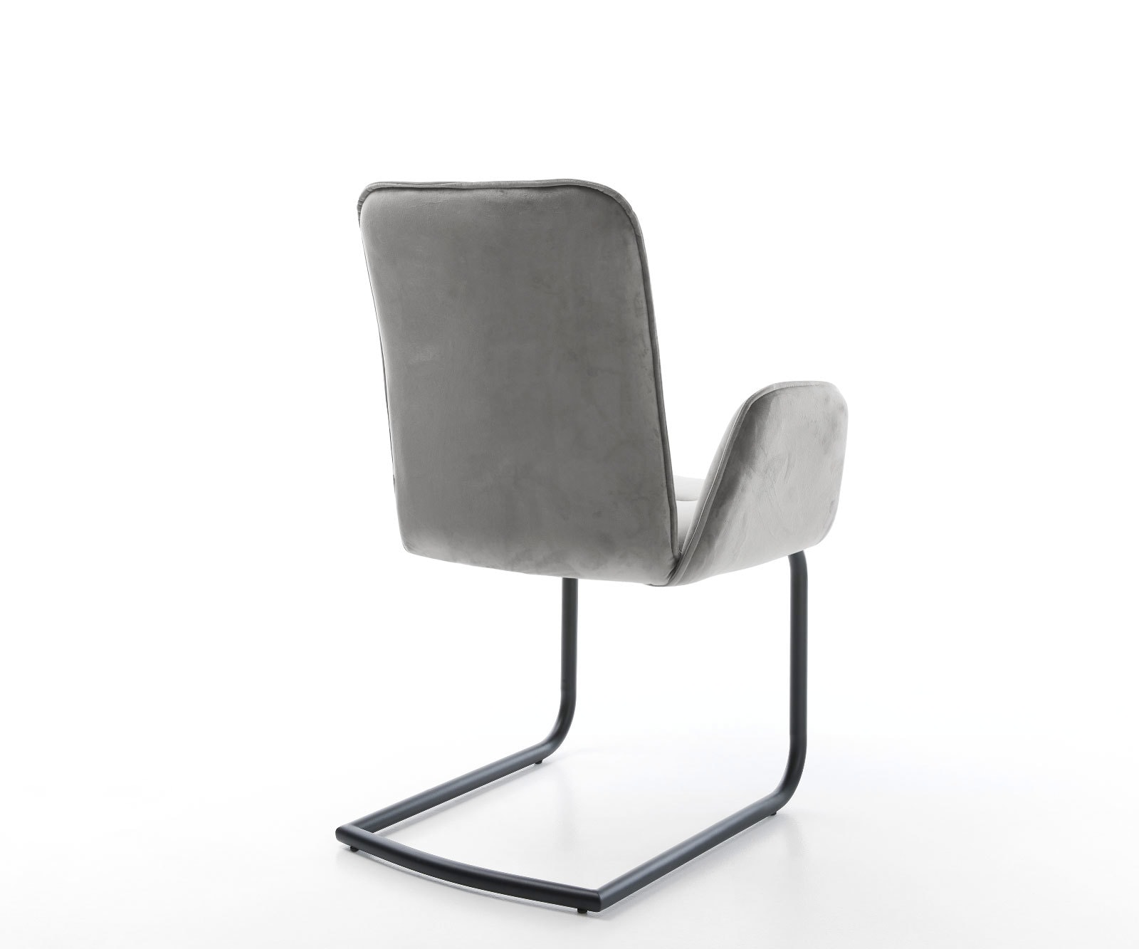 Freischwinger Vinja-Flex Samt Grau Freischwinger rund Schwarz 5