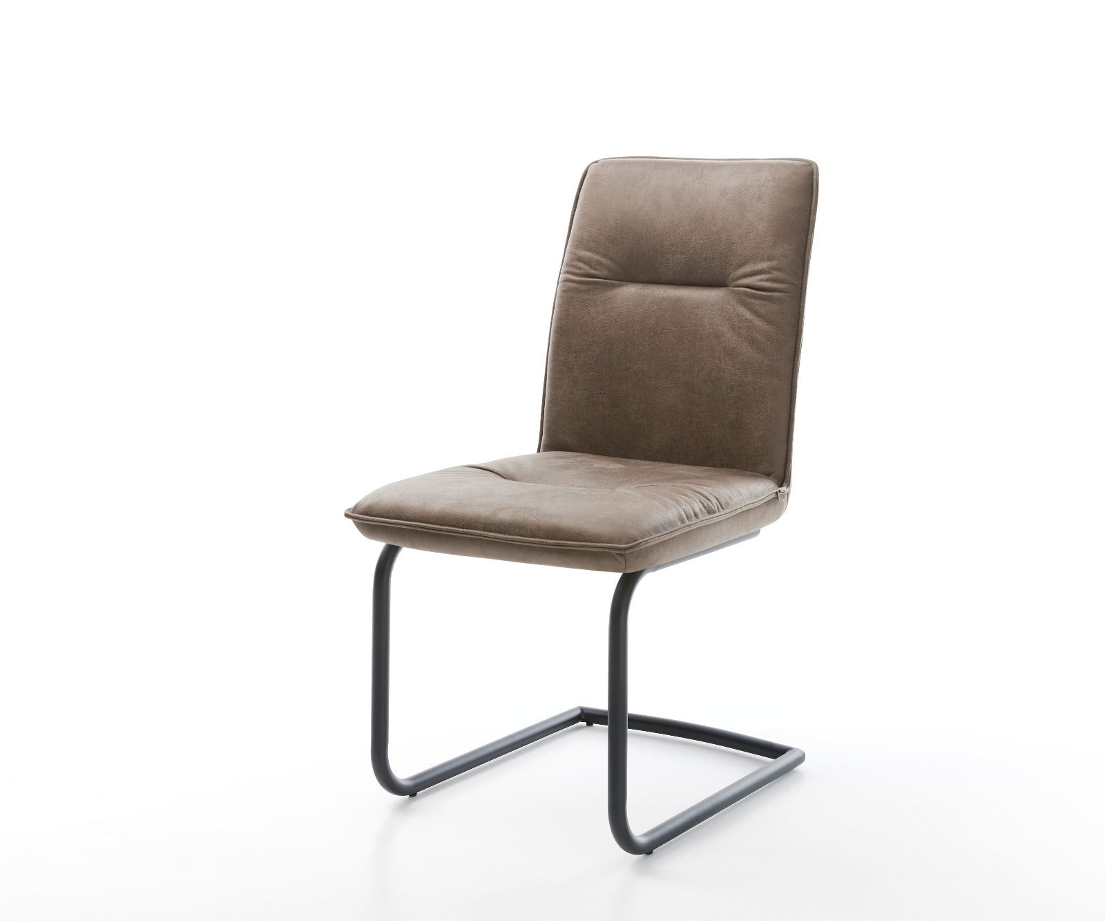 Freischwinger Vinjo-Flex Mikrofaser Taupe Vintage Freischwinger rund Schwarz Freischwinger Vinjo-Flex Mikrofaser Taupe Vintage Freischwinger rund Schwarz