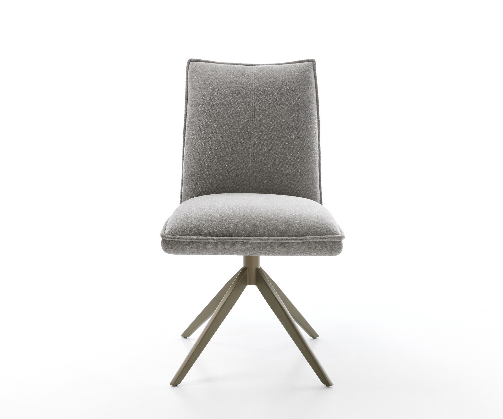 Drehstuhl Lelio-Flex Strukturstoff Soft Grau Kreuzgestell breit Effektfinish Titan 360° drehbar Wippfunktion Taschenfederkern 1