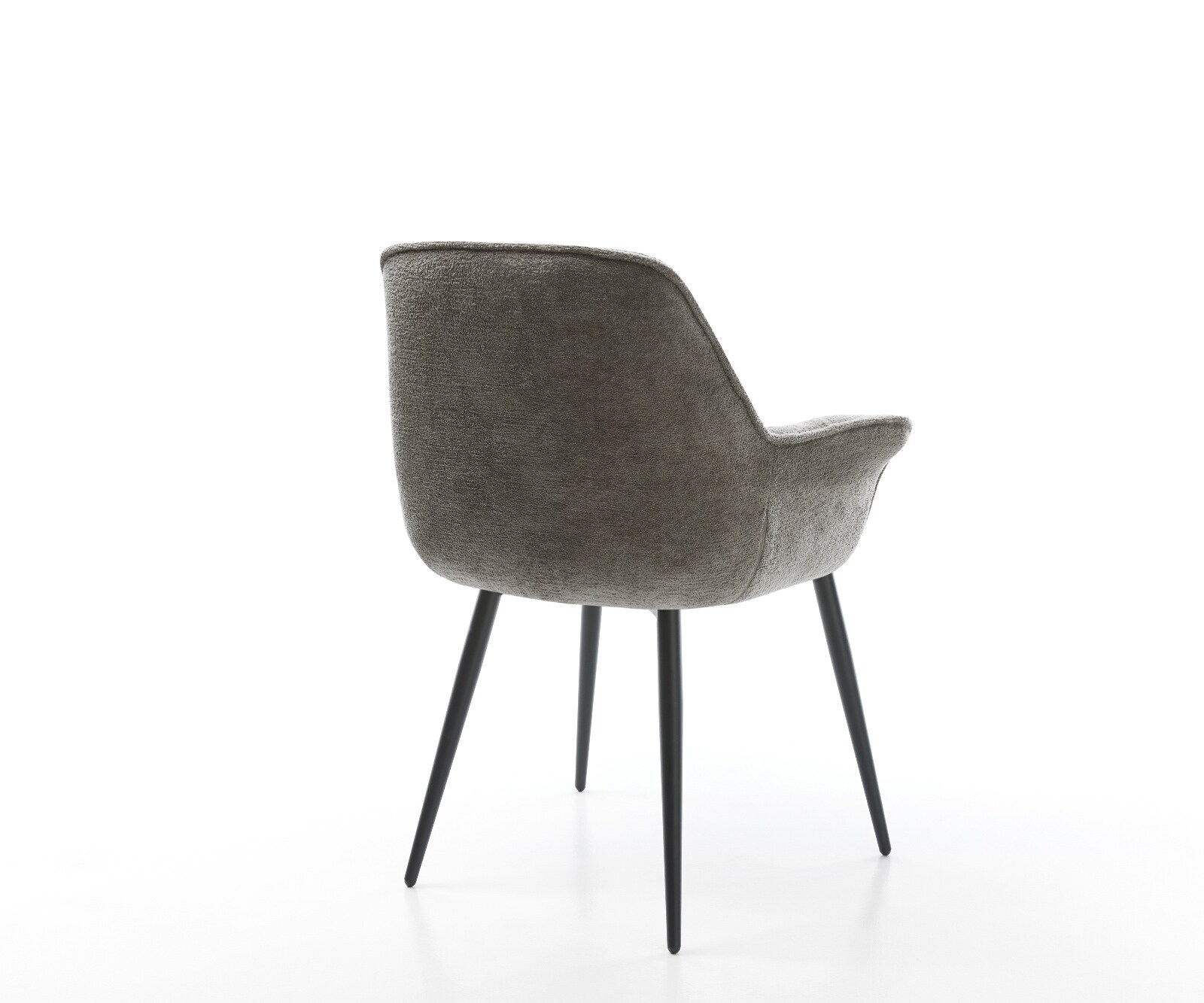 Esszimmerstuhl Kaira-Flex Bouclé Soft Schlamm 4-Fuß konisch Schwarz 4